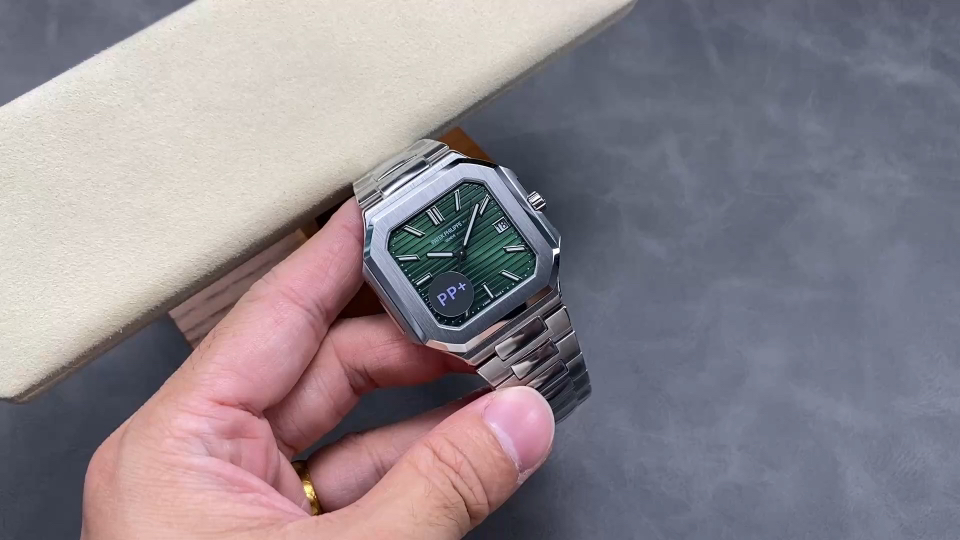 PP+ Patek Philippe CUBITUS 5821 Green Dial Stainless Steel Automatic Watch