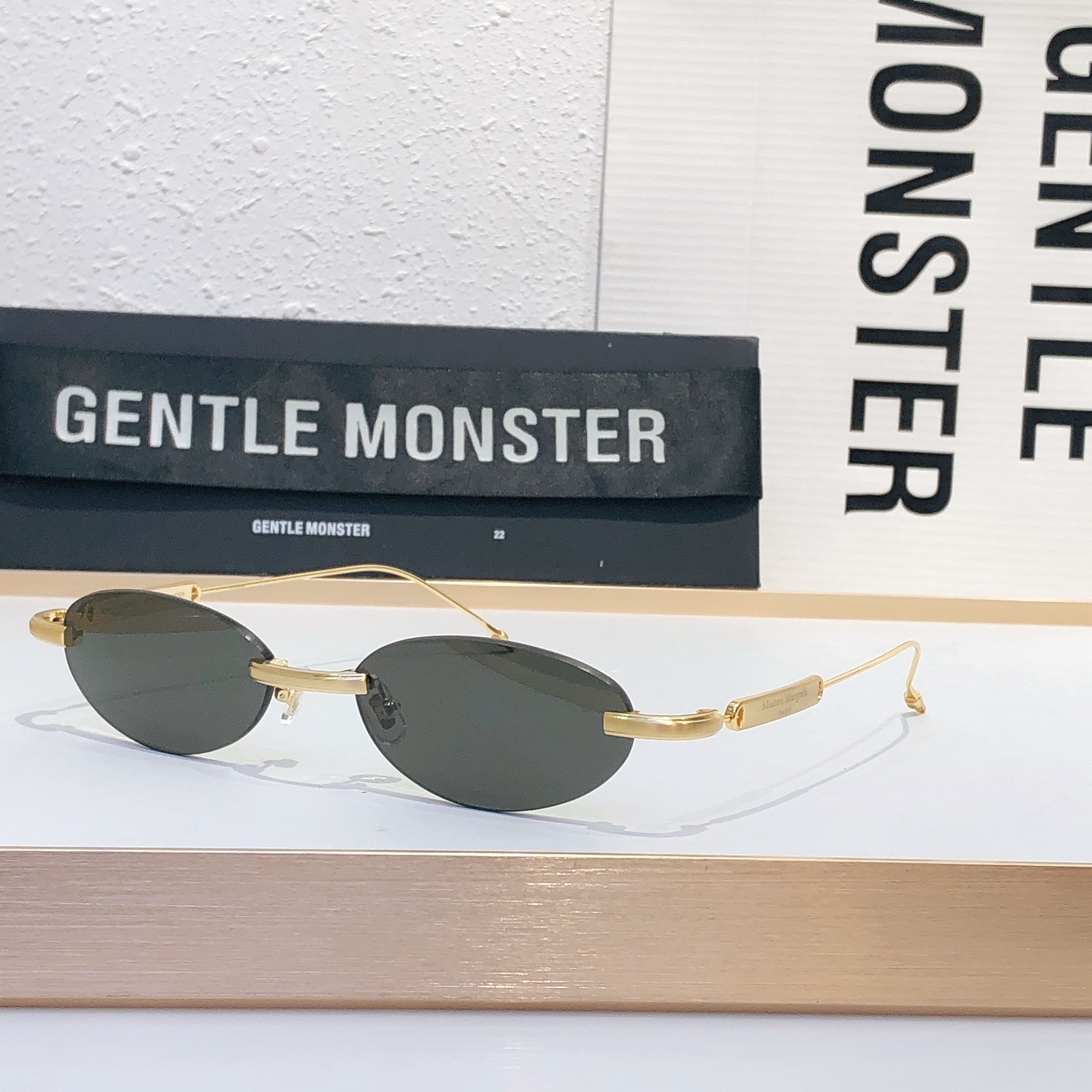 GENTLE MONSTER коллаборация солнцезащитные очки металл овальные