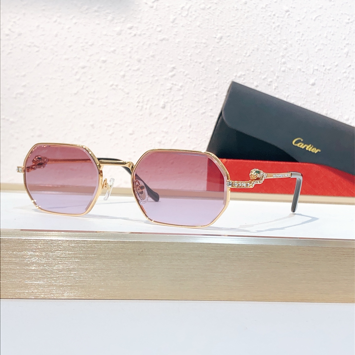 Cartier Cartie* MODEL：CT0728S SIZE:143 太阳镜1401540，变色片1741570
