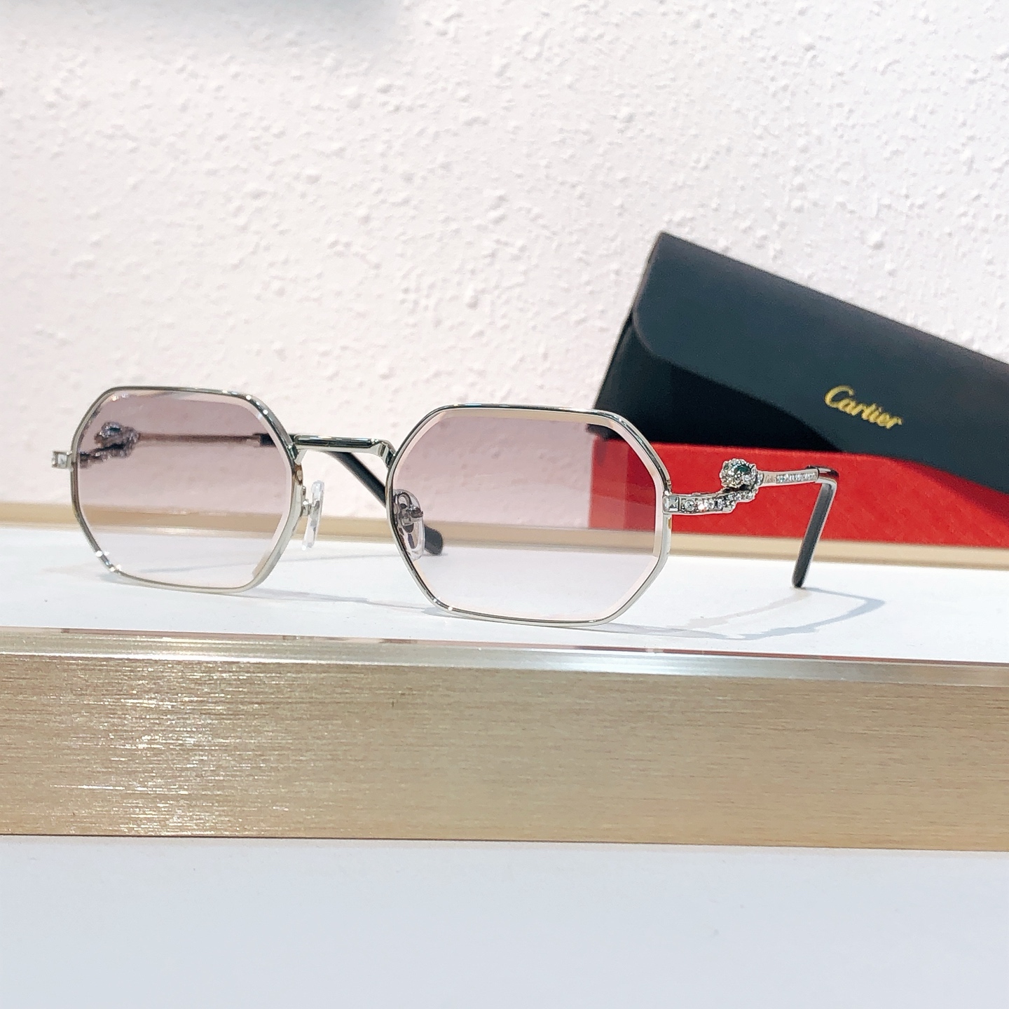 Cartier Cartie* MODEL：CT0728S SIZE:143 太阳镜1401540，变色片1741570