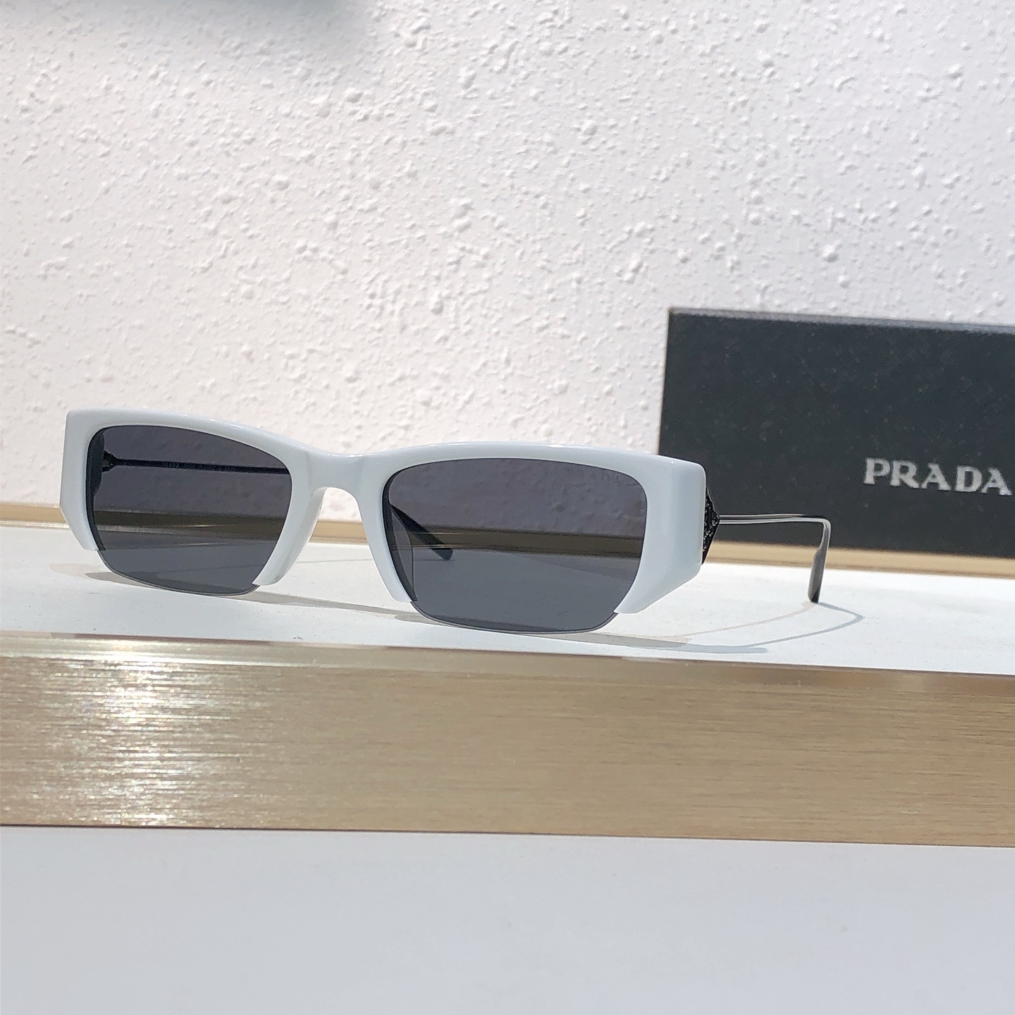 PRADA Sunglasses Acetate Rectangular