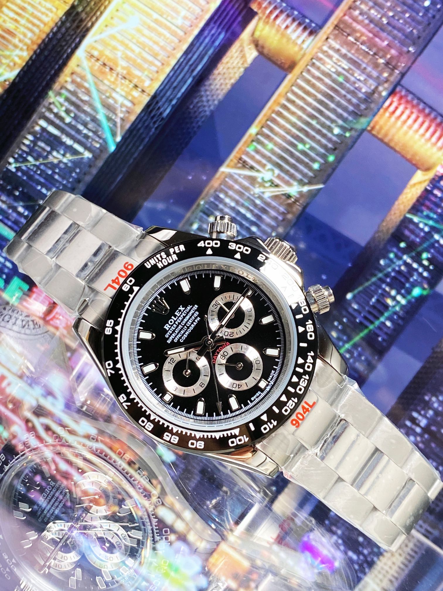 Lote [versión de movimiento nacional] ¡Reloj Rolex Black Gangdi Cosmograph Daytona! Movimiento doméstico, espejo de zaf…