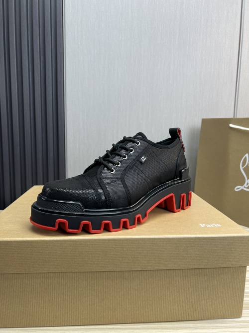 Christian Louboutin Black Leather Lace-Up Shoes with Red Sole Sneakers 20 Christian Louboutin Black Leather Lace-Up Shoes with Red Sole Sneakers