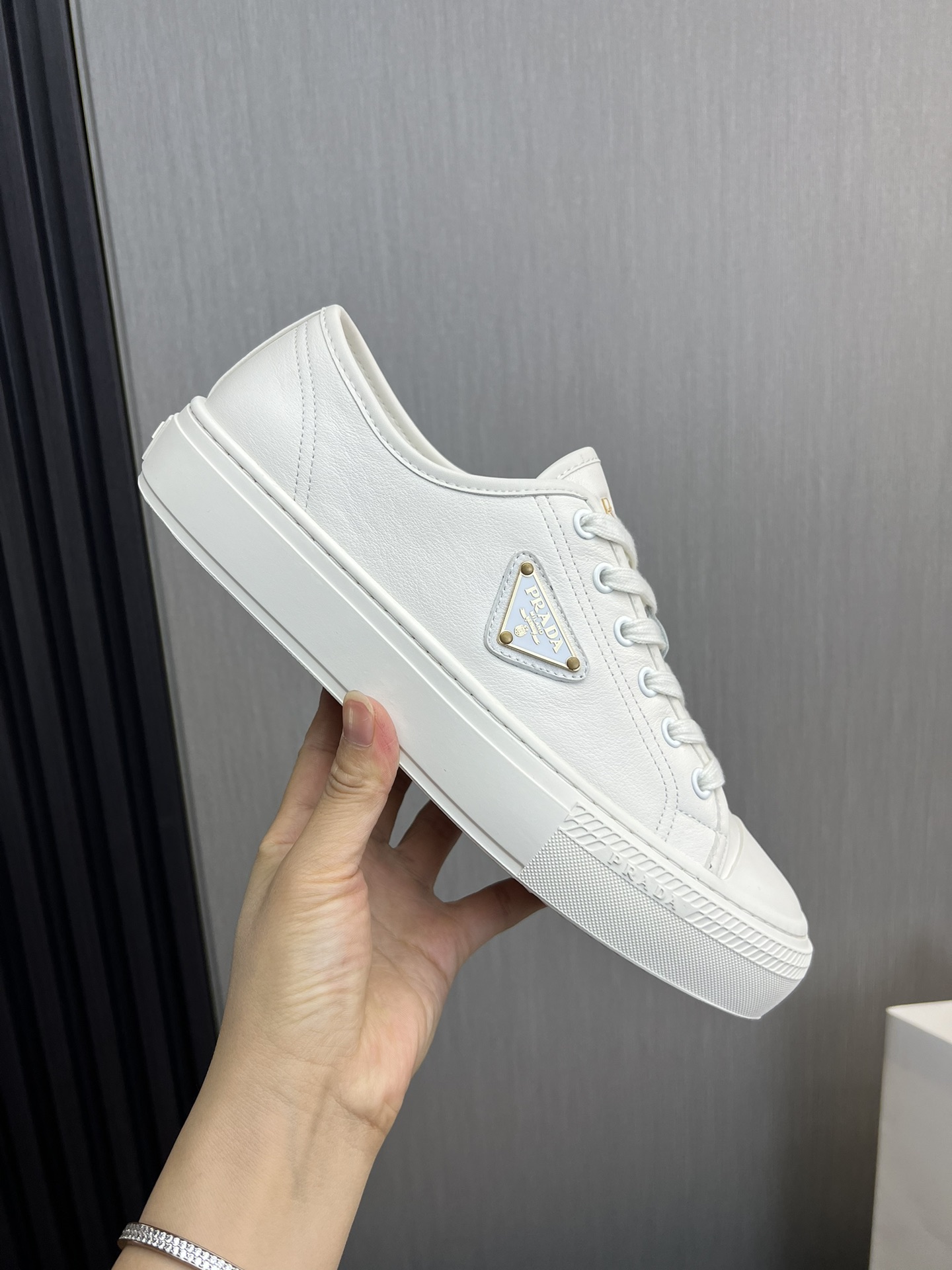 Prada Canvas Shoes Canvas Cowhide