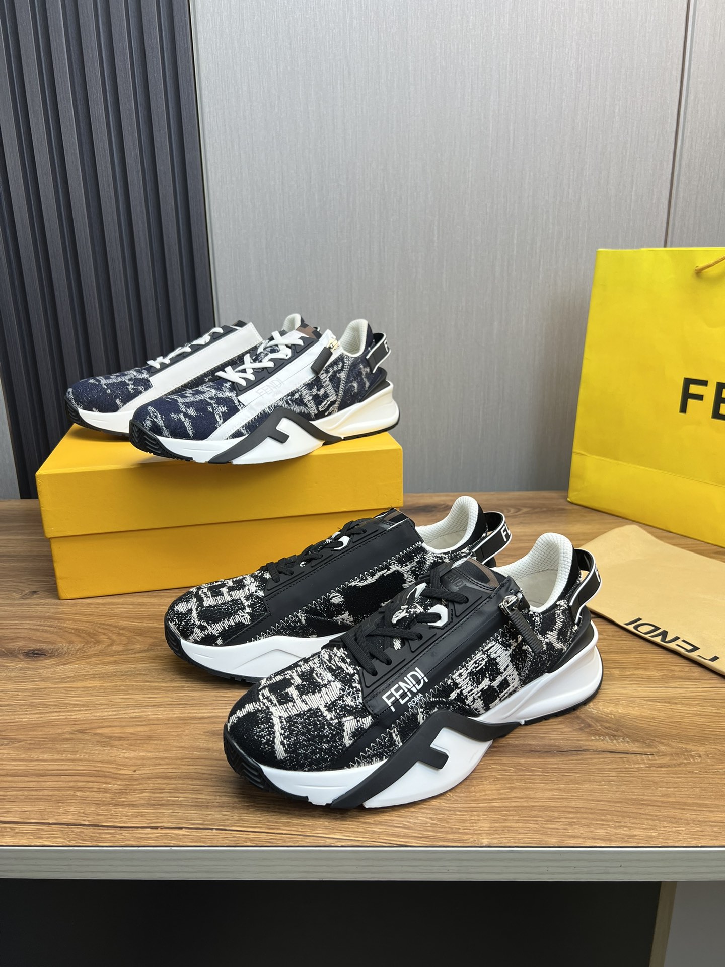 Fendi Men's Fashion Sneakers - Stylish, Lightweight, and Durable - Size 38-44