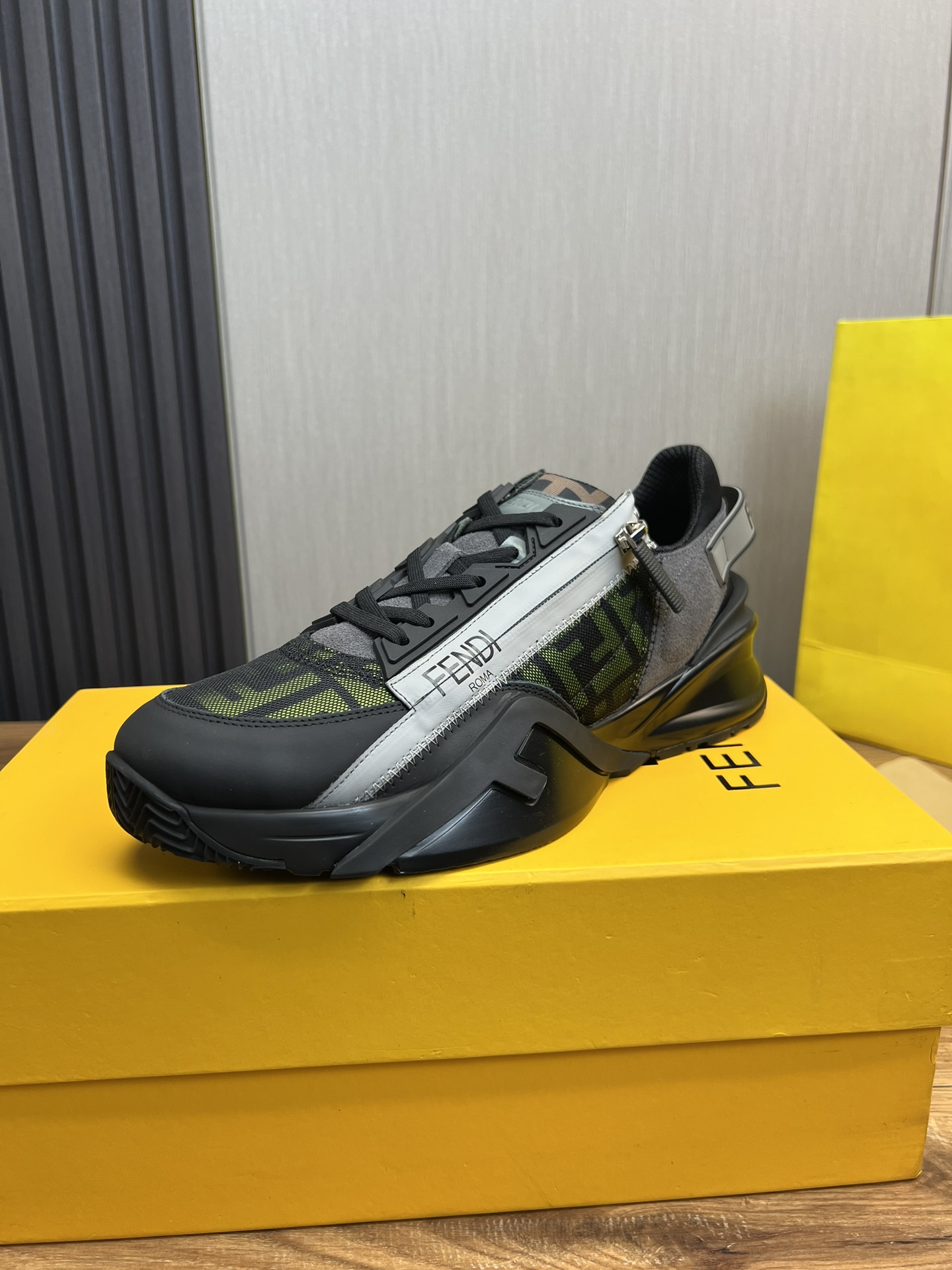 Fendi Men's Fashion Sneakers - Original Leather, Breathable, Lightweight, Sizes 38-44