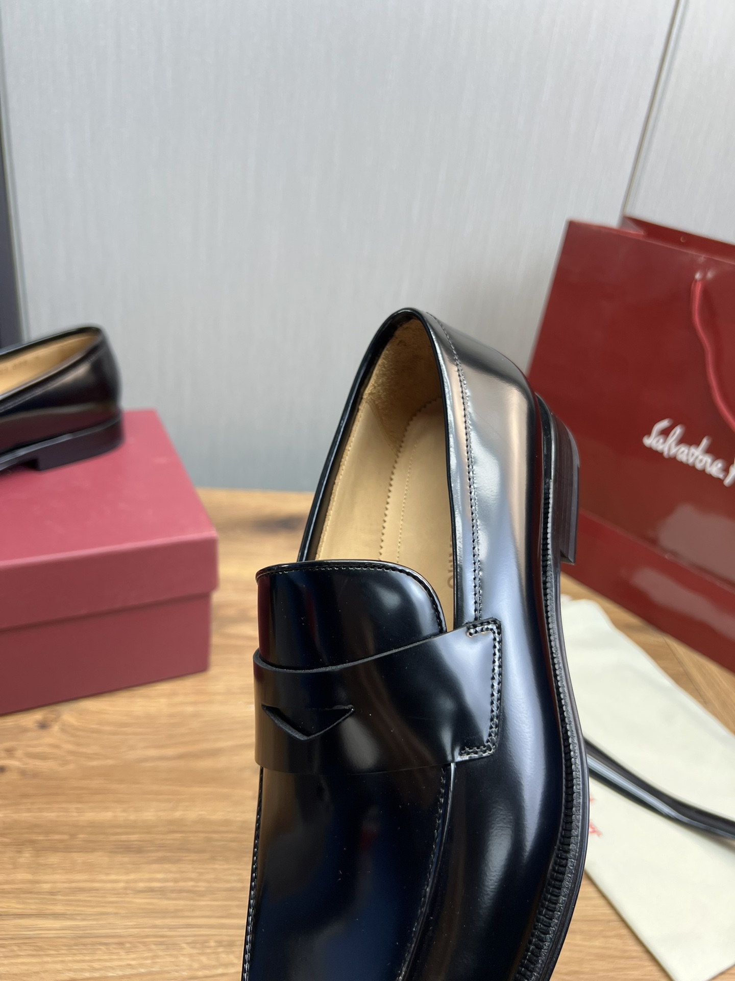 Ferragamo Men's Business Casual Leather Loafers with Genuine Leather Sole 10 i1731265406 4835 8