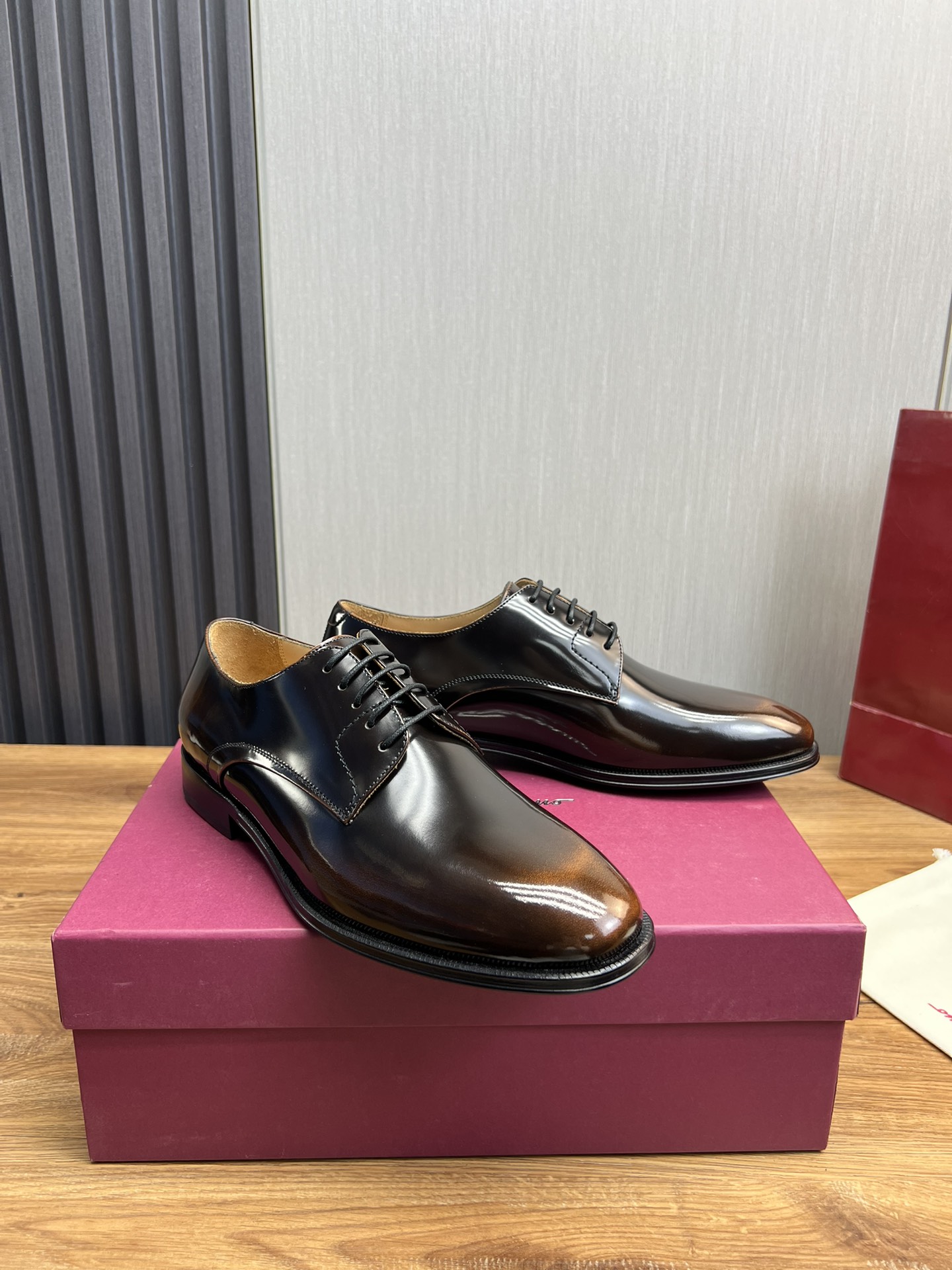 Ferragamo Men's Brown Leather Business Formal Dress Shoes Size 39-44 4 i1731265941 835 1