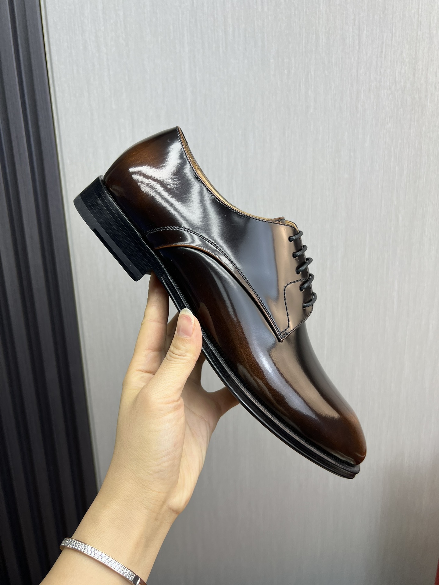 Ferragamo Men's Brown Leather Business Formal Dress Shoes Size 39-44 5 i1731265941 9171 2