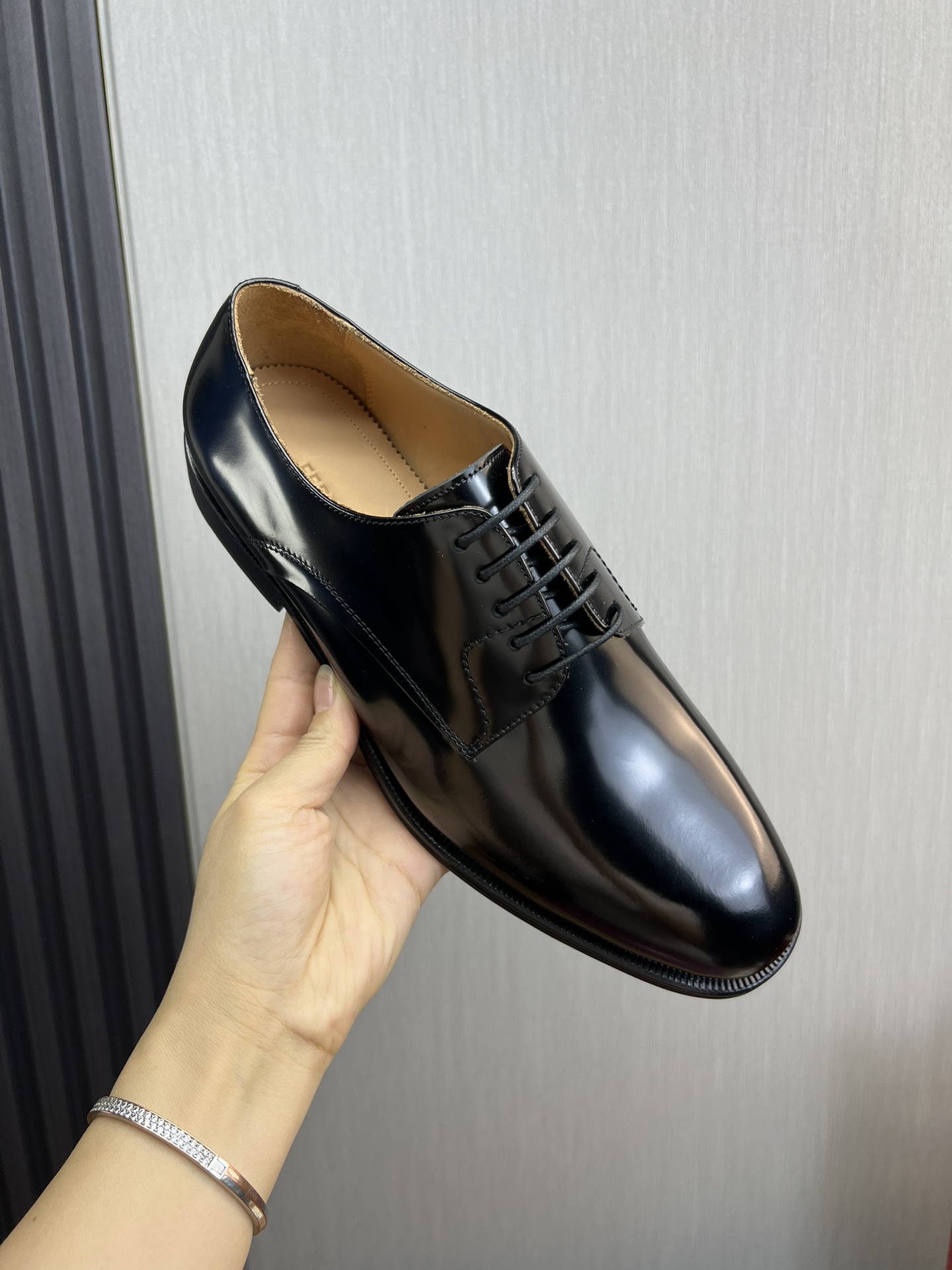 Ferragamo Men's Black Leather Lace-Up Business Casual Dress Shoes 8 i1731265976 2552 9