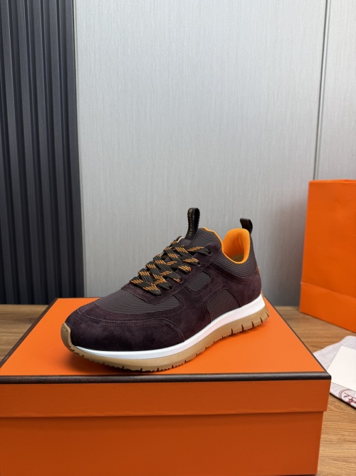 Hermès Men's Suede & Leather Low-Top Sneakers - Casual & Stylish 1 Hermès Men's Suede & Leather Low-Top Sneakers - Casual & Stylish
