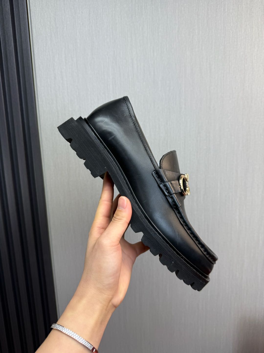 Ferragamo Men's Black Leather Loafers Business Casual Shoes Size 39-44 8 i1735847303635 2543 0 0