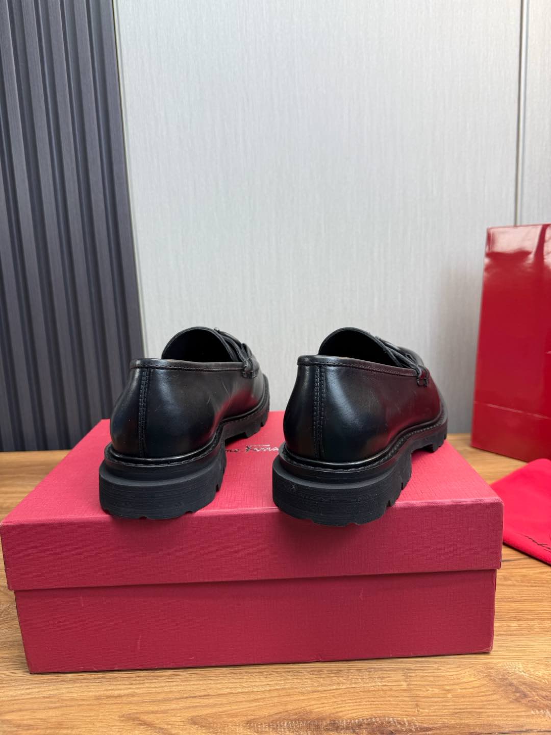 Ferragamo Men's Business Casual Leather Shoes Top Grade Cowhide Loafers 6 i1735847361435 8206 0 6