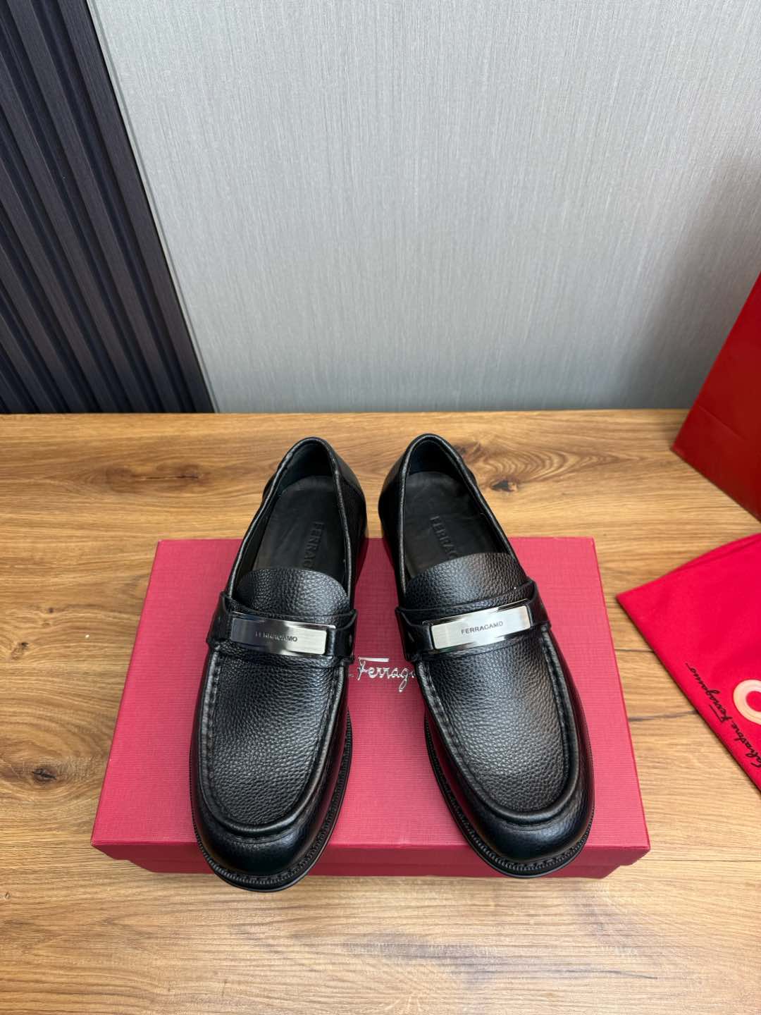 Ferragamo Men's Leather Loafers Business Casual Shoes, Original Quality 3 i1735847661838 2258 0 1