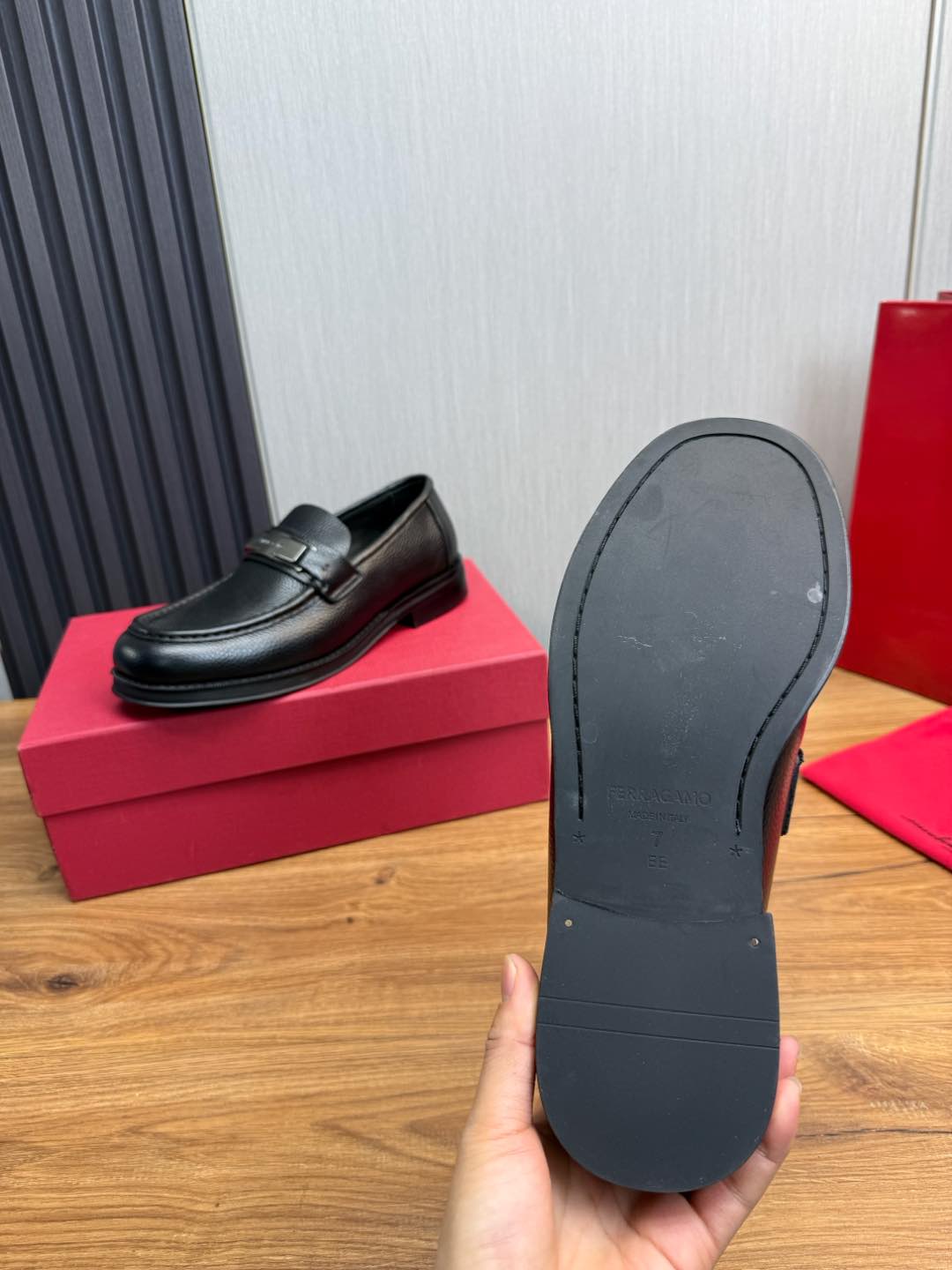 Ferragamo Men's Leather Loafers Business Casual Shoes, Original Quality 10 i1735847662071 5718 0 8