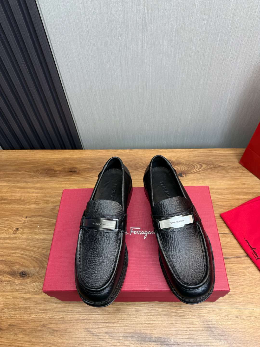 Ferragamo Men's Black Leather Loafers Business Casual Shoes Size 39-44 3 i1735847743499 8515 0 3