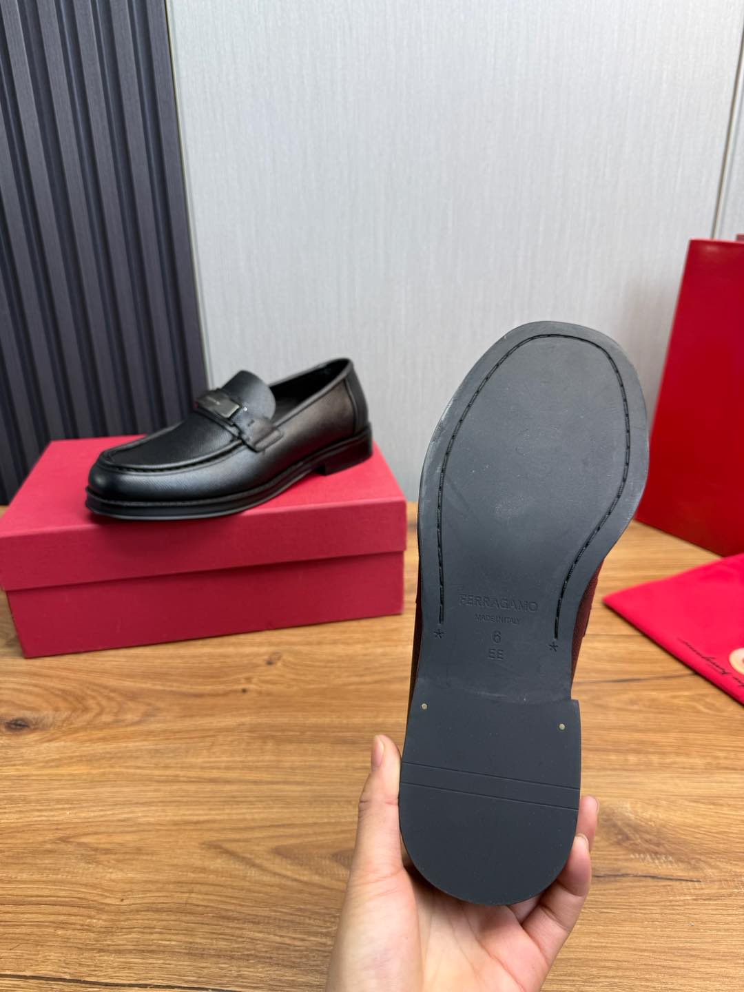 Ferragamo Men's Black Leather Loafers Business Casual Shoes Size 39-44 11 i1735847743731 2830 0 10