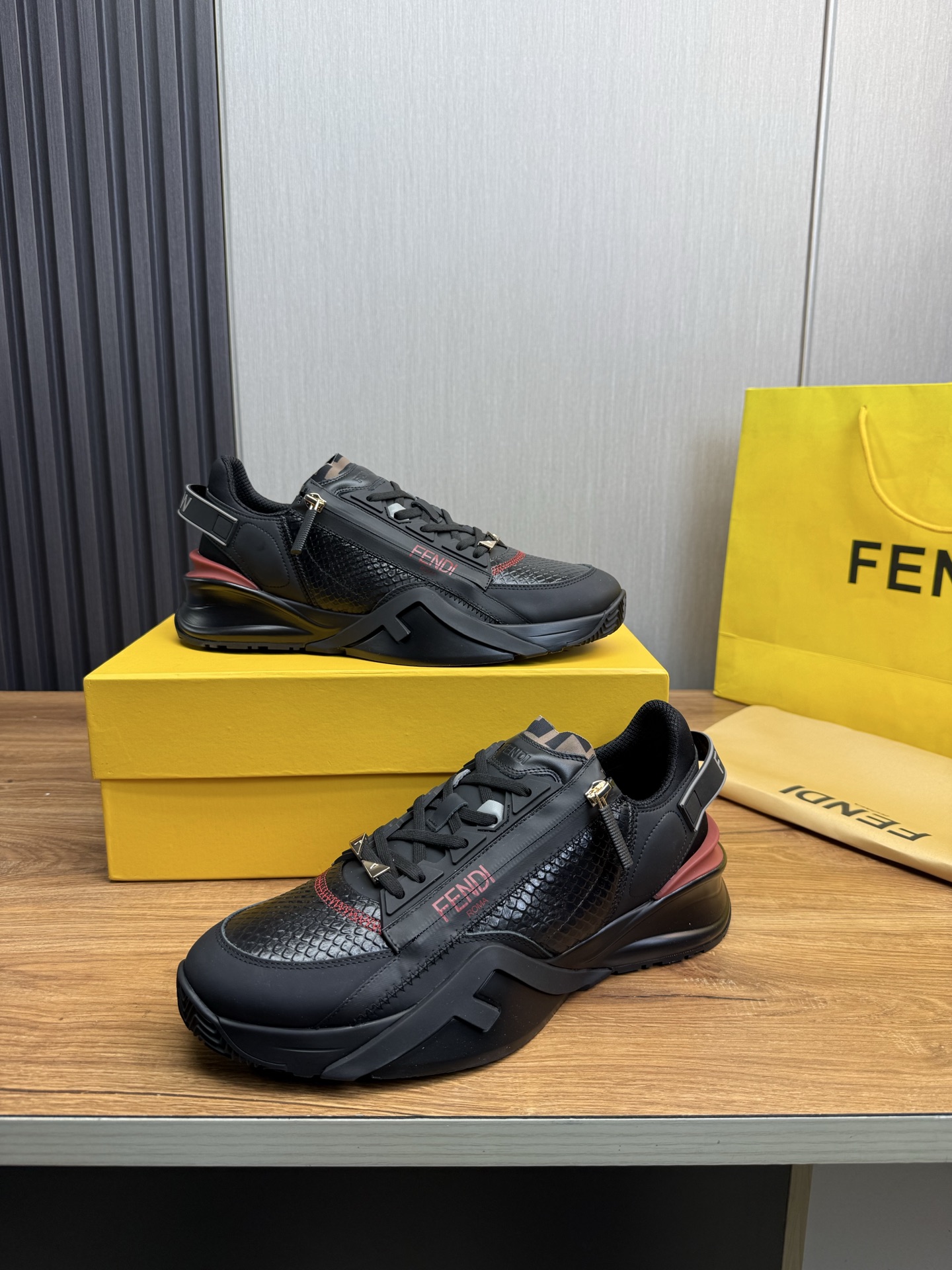 Fendi Men's Fashion Sneakers in Leather and Mesh, Lightweight and Durable 10 i1741889672474 135 0 8
