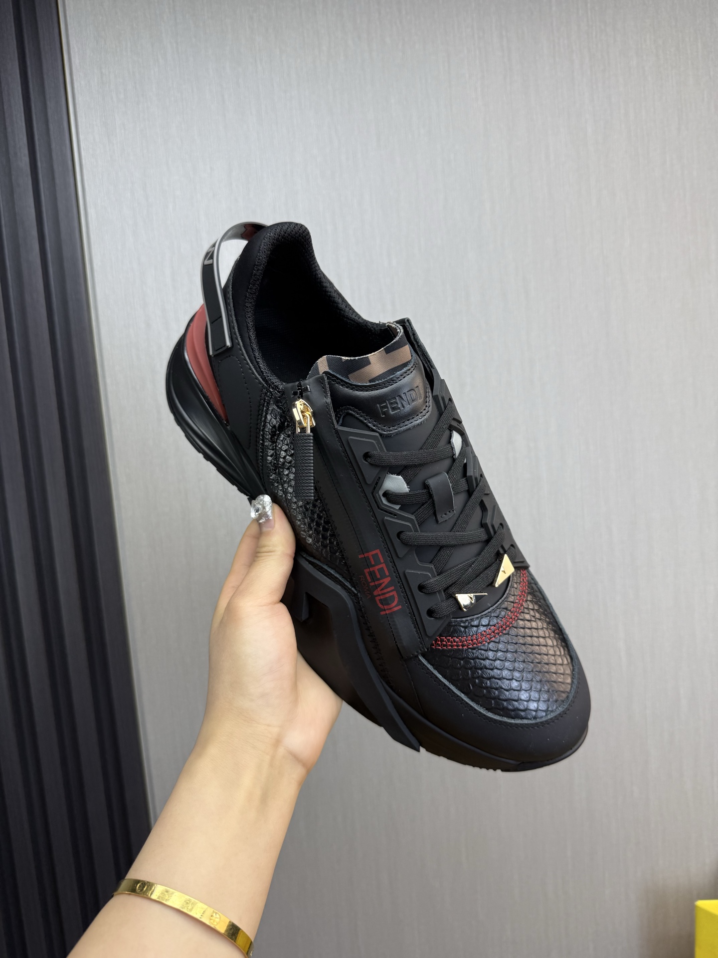 Fendi Men's Fashion Sneakers in Leather and Mesh, Lightweight and Durable 9 i1741889674322 4862 0 2