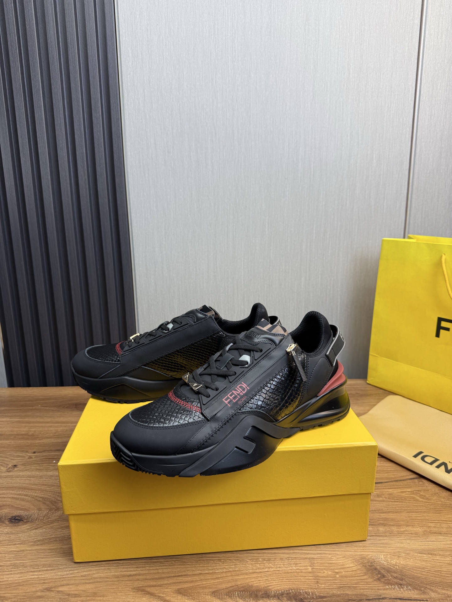 Fendi Men's Fashion Sneakers in Leather and Mesh, Lightweight and Durable 4 i1741889674326 3933 0 4