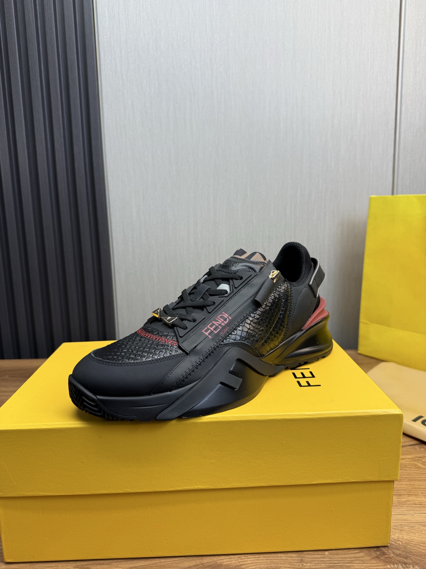 Fendi Men's Fashion Sneakers in Leather and Mesh, Lightweight and Durable 5 i1741889675602 3578 0 12