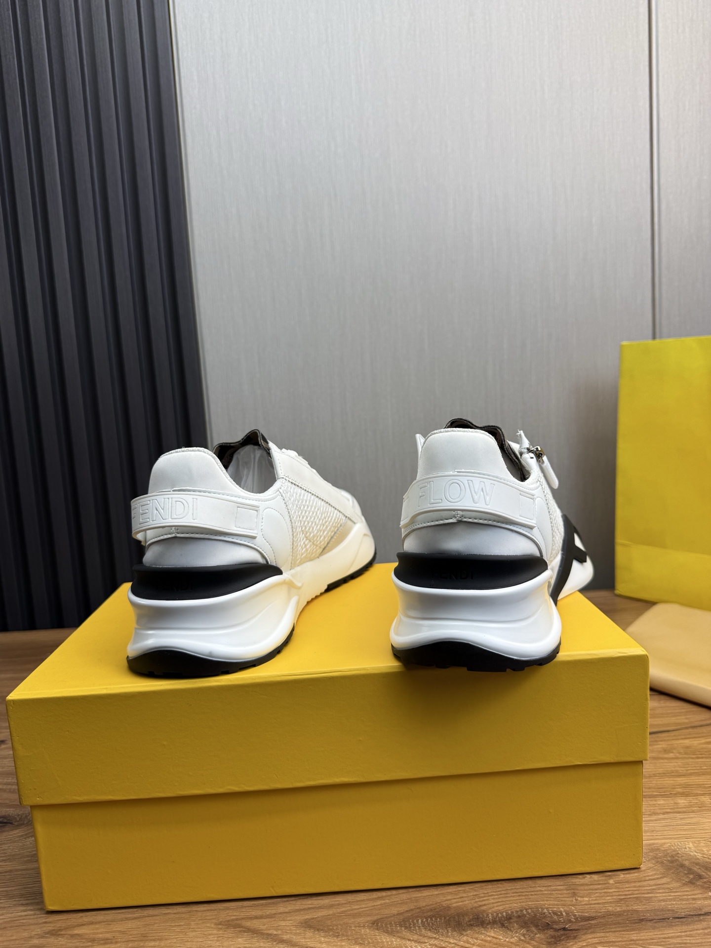 Fendi Men's White Leather and Mesh Trainer Sneakers - Stylish and Comfortable 6 i1741889814755 1161 0 7