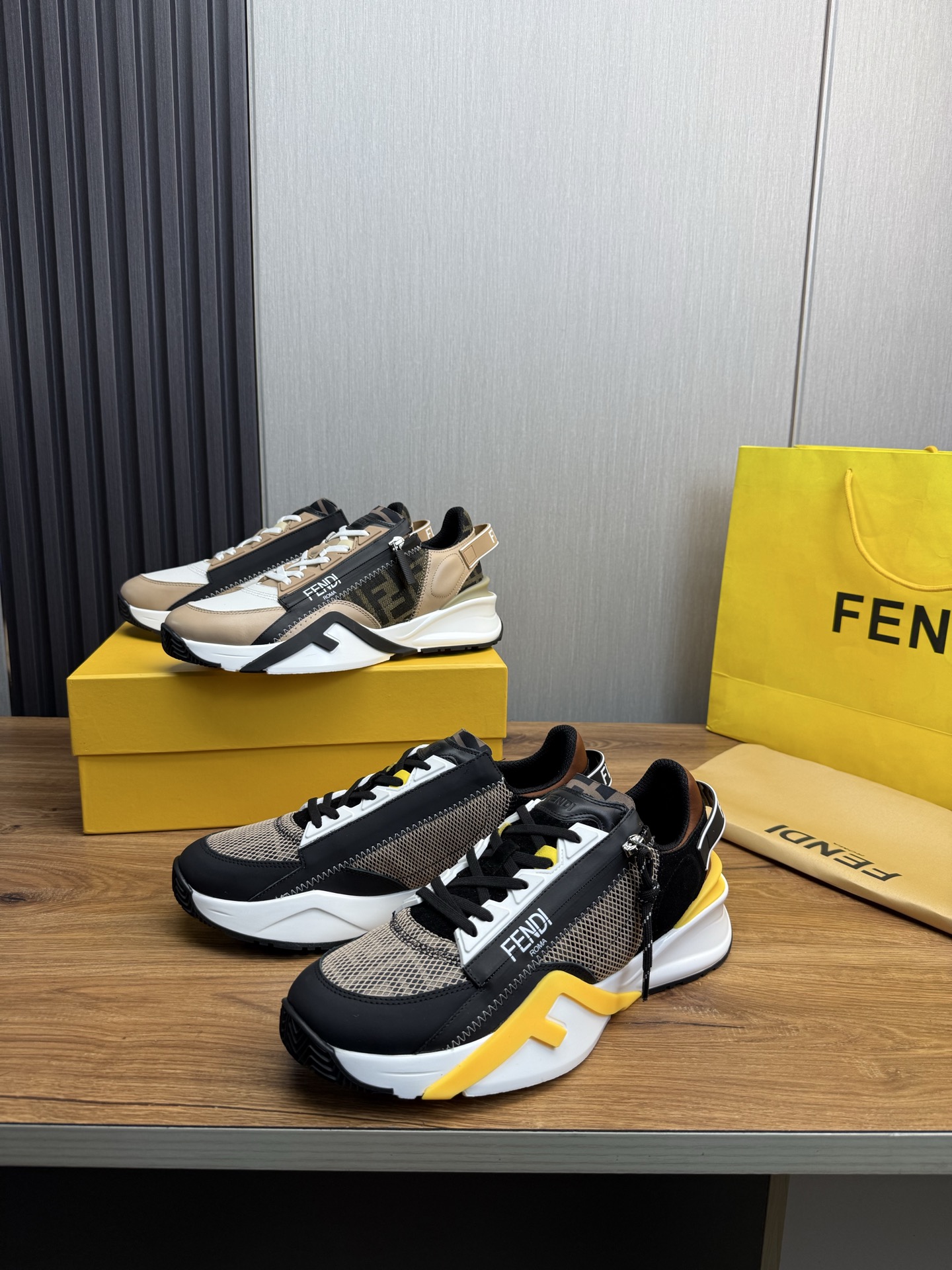 Fendi Men's Fashionable Casual Sneakers in Original Leather – Top Quality
