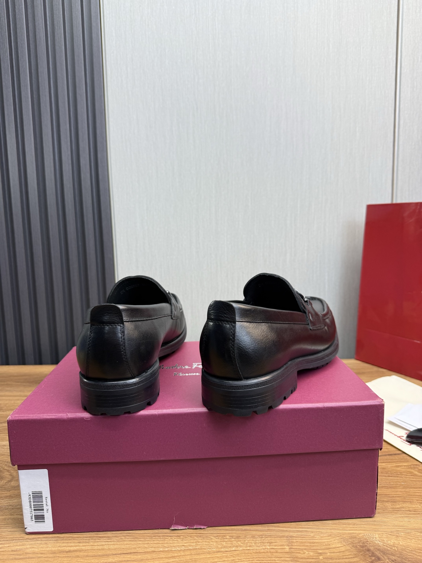 Ferragamo Men's Black Leather Loafers with Thick Sole, Sizes 39-44 6 i1742414113128 2391 0 7