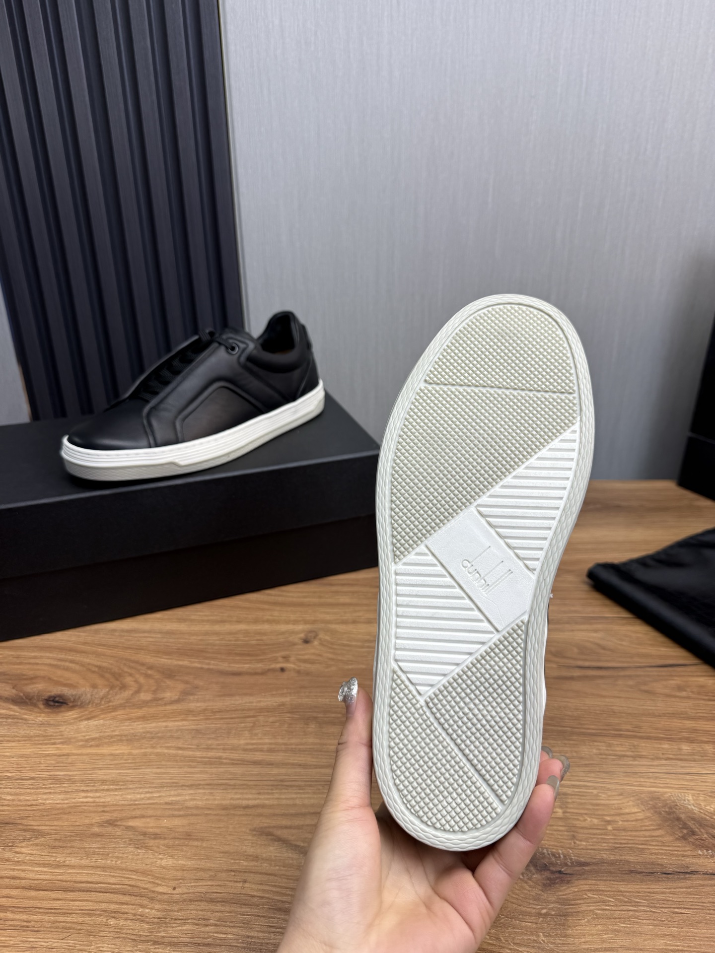 Dunhill Men's Fashion Sneakers - Black Leather, Lightweight & Breathable 12 i1742497263757 5264 0 10