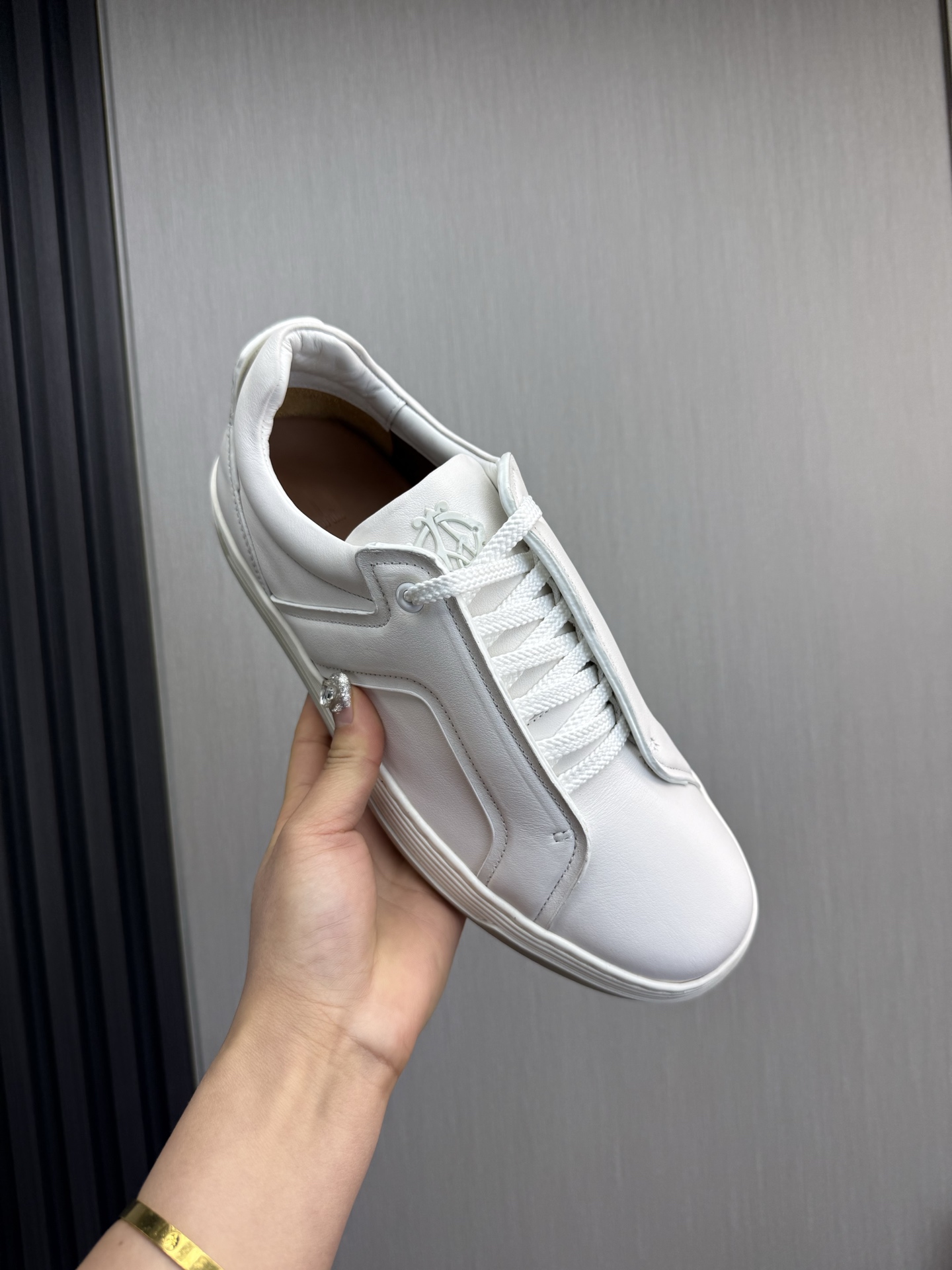 Dunhill Men's White Leather Casual Sneakers, Lightweight EVA Sole, Size 39-44 9 i1742497692996 991 0 2