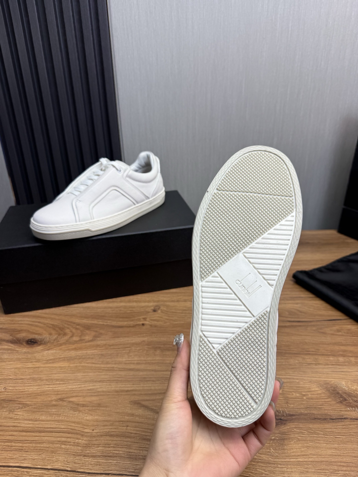 Dunhill Men's White Leather Casual Sneakers, Lightweight EVA Sole, Size 39-44 12 i1742497693071 9485 0 11