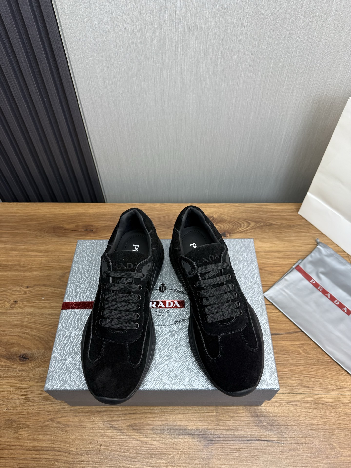 Prada Men's Suede Leather Sneakers - Stylish, Comfortable, and High-Quality 3 i1742498830992 4157 0 1