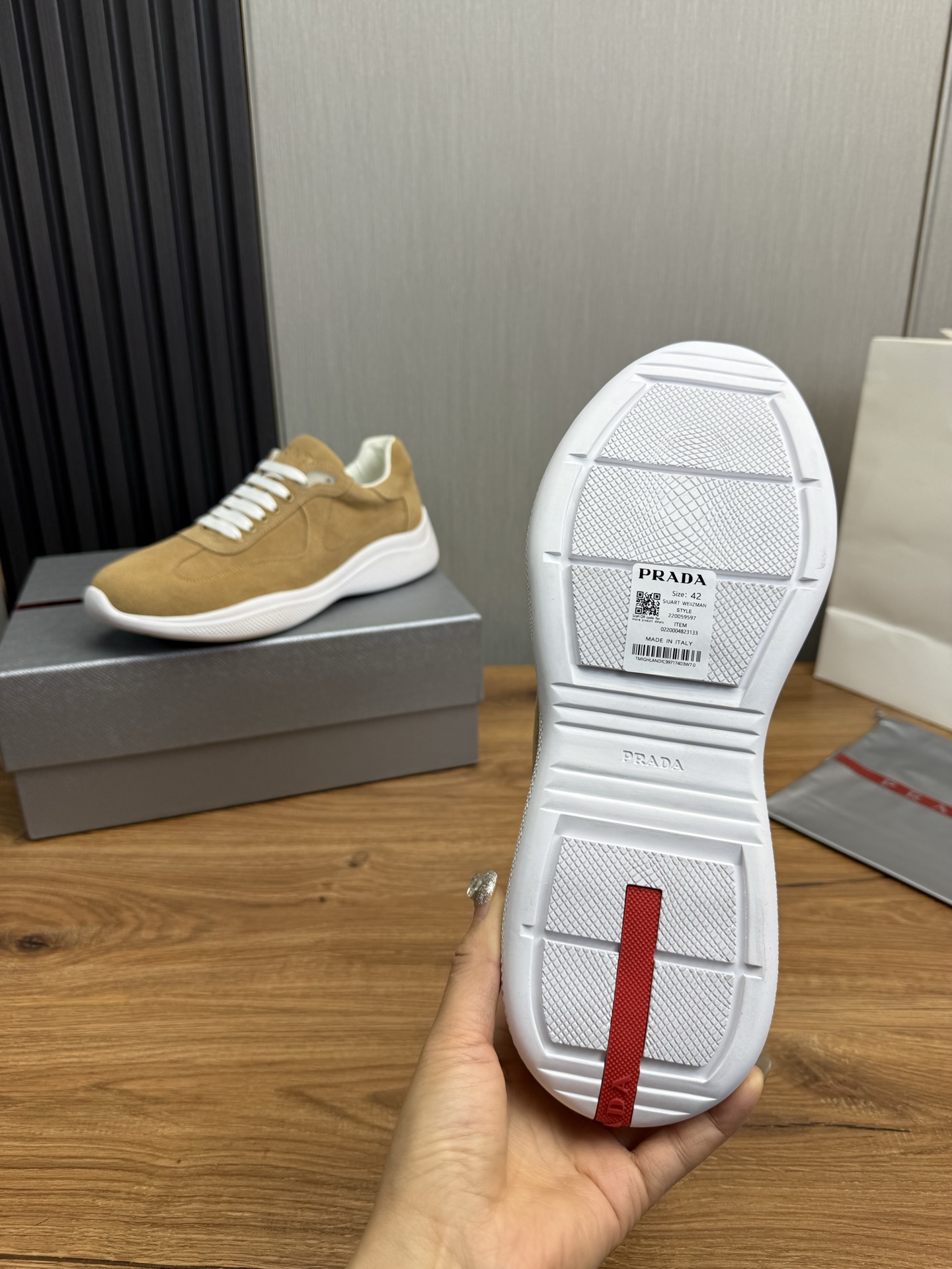 Prada Men's Suede Sneakers: Original Leather, Comfortable Fit, Sizes 38-45 11 i1742498880390 4673 0 10