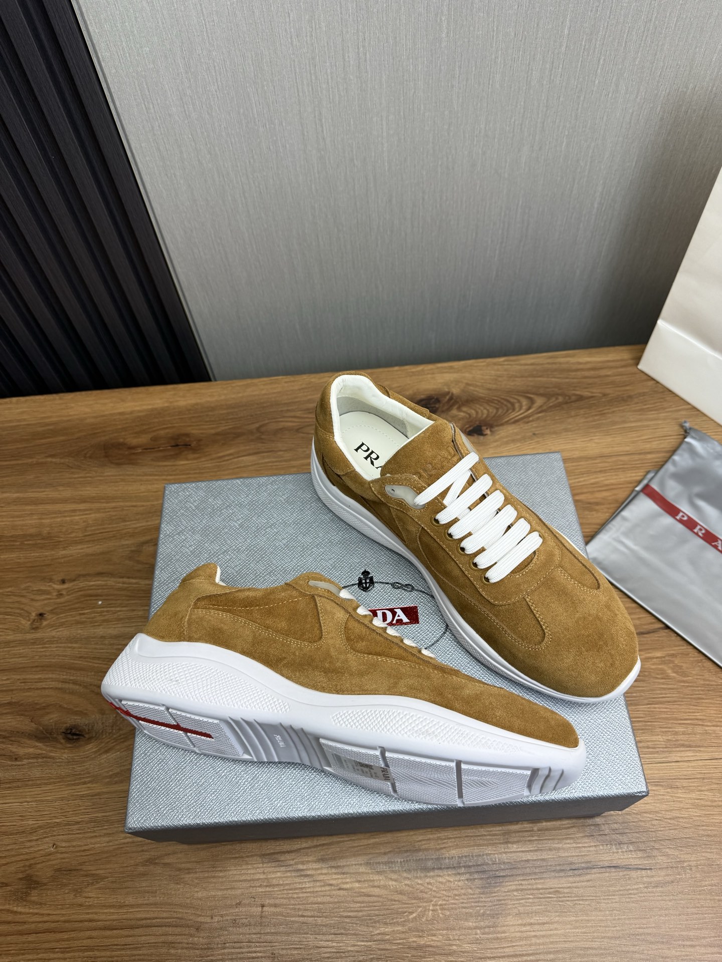 Prada Men's Suede Leather Sneakers, Classic Style, Size 38-44 7 i1742498920292 8432 0 5