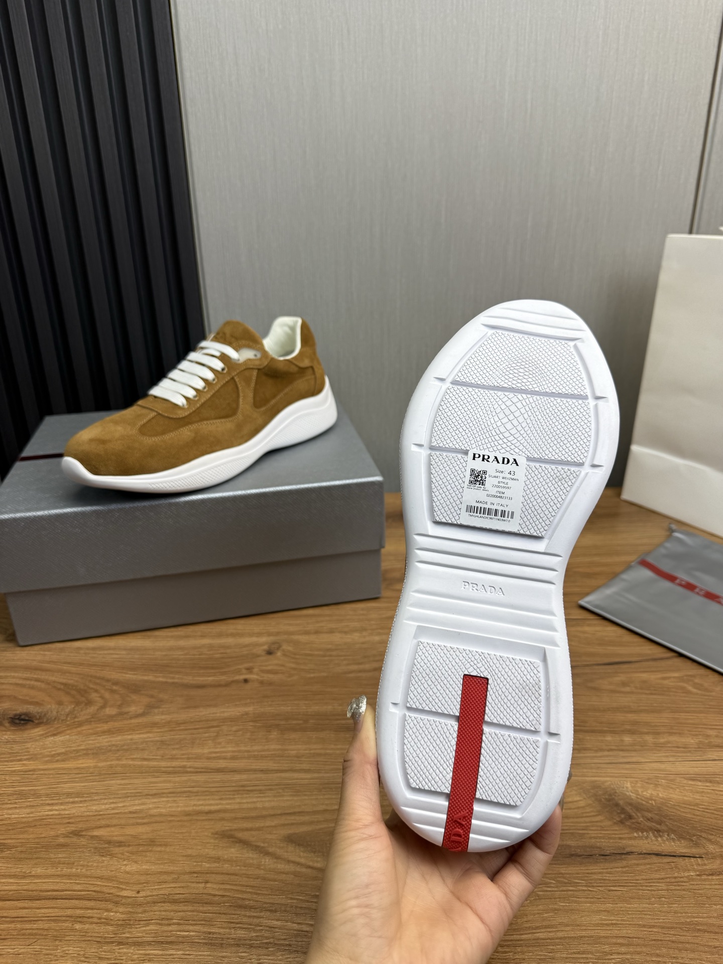 Prada Men's Suede Leather Sneakers, Classic Style, Size 38-44 12 i1742498920366 2790 0 11