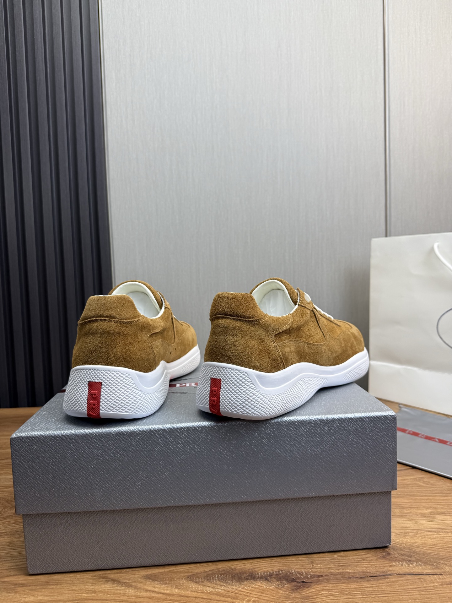 Prada Men's Suede Leather Sneakers, Classic Style, Size 38-44 6 i1742498922225 1302 0 7