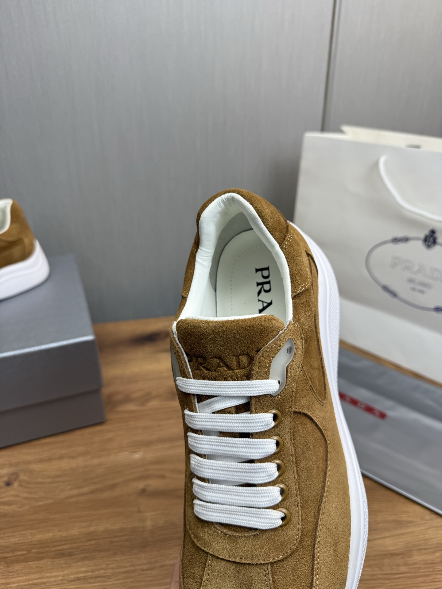 Prada Men's Suede Leather Sneakers, Classic Style, Size 38-44 11 i1742498922277 5318 0 10