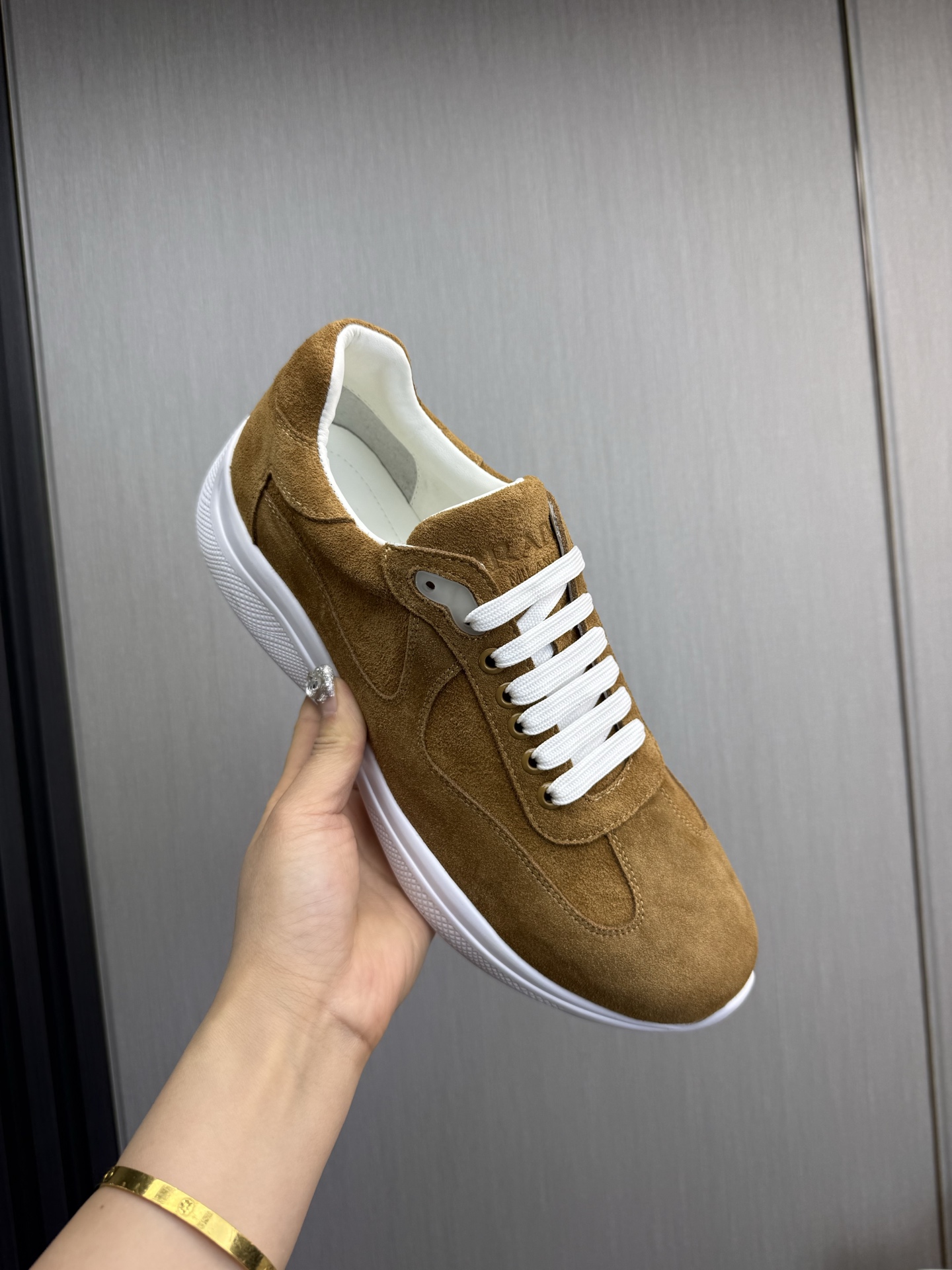 Prada Men's Suede Leather Sneakers, Classic Style, Size 38-44 9 i1742498922279 1305 0 2