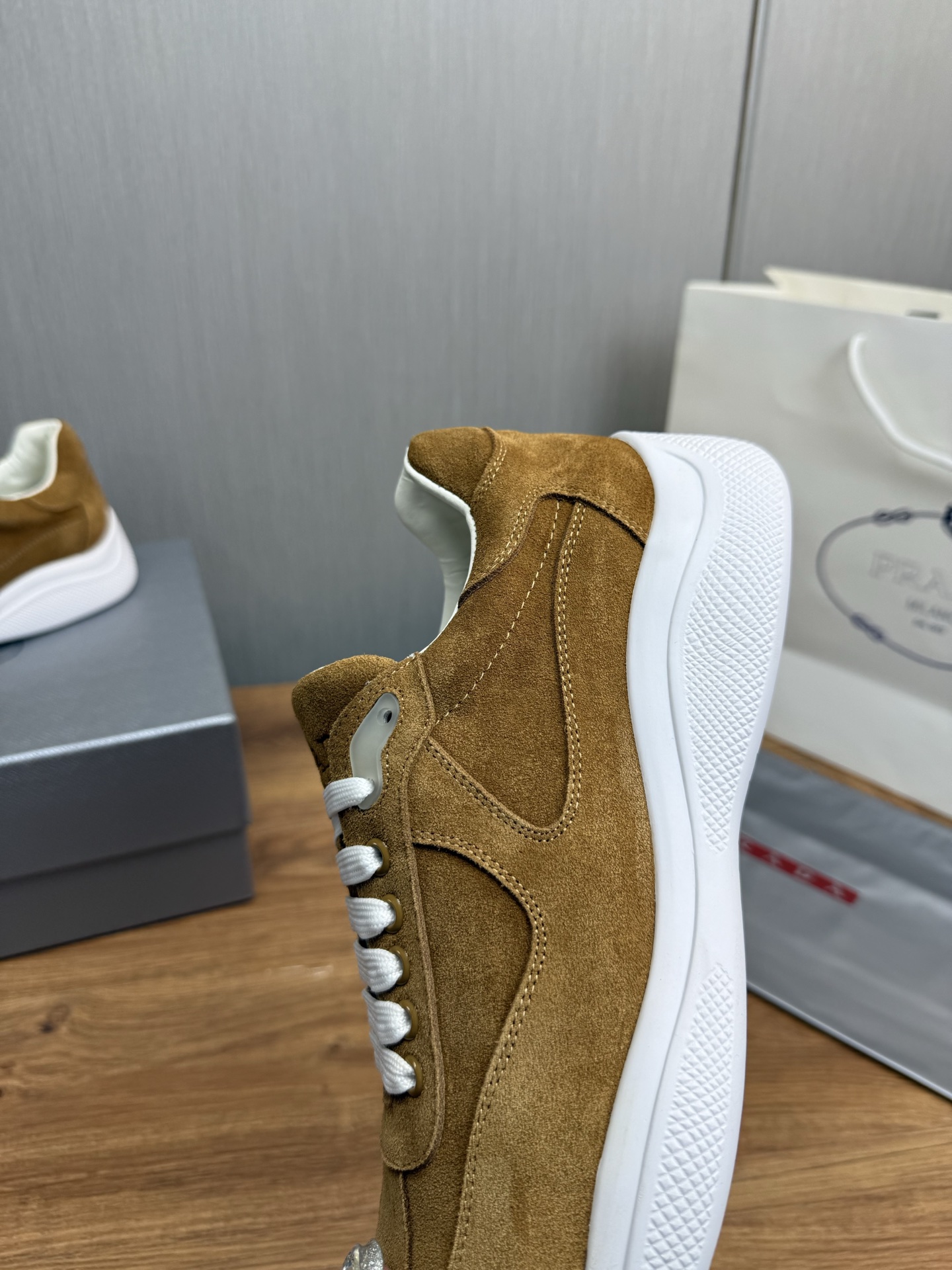 Prada Men's Suede Leather Sneakers, Classic Style, Size 38-44 10 i1742498922285 3688 0 9