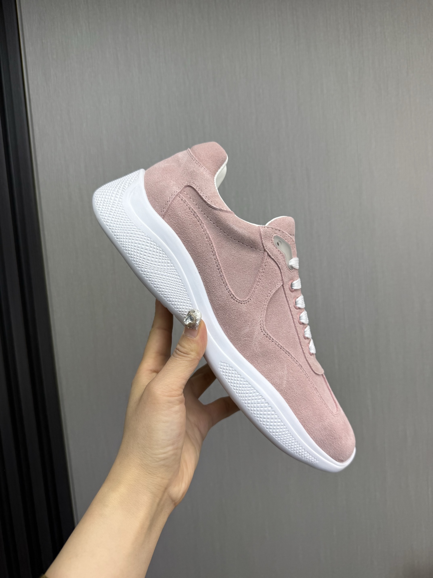 Prada Men's Pink Suede Sneakers, Classic Style, Sizes 38-44 8 i1742499104492 8629 0 1