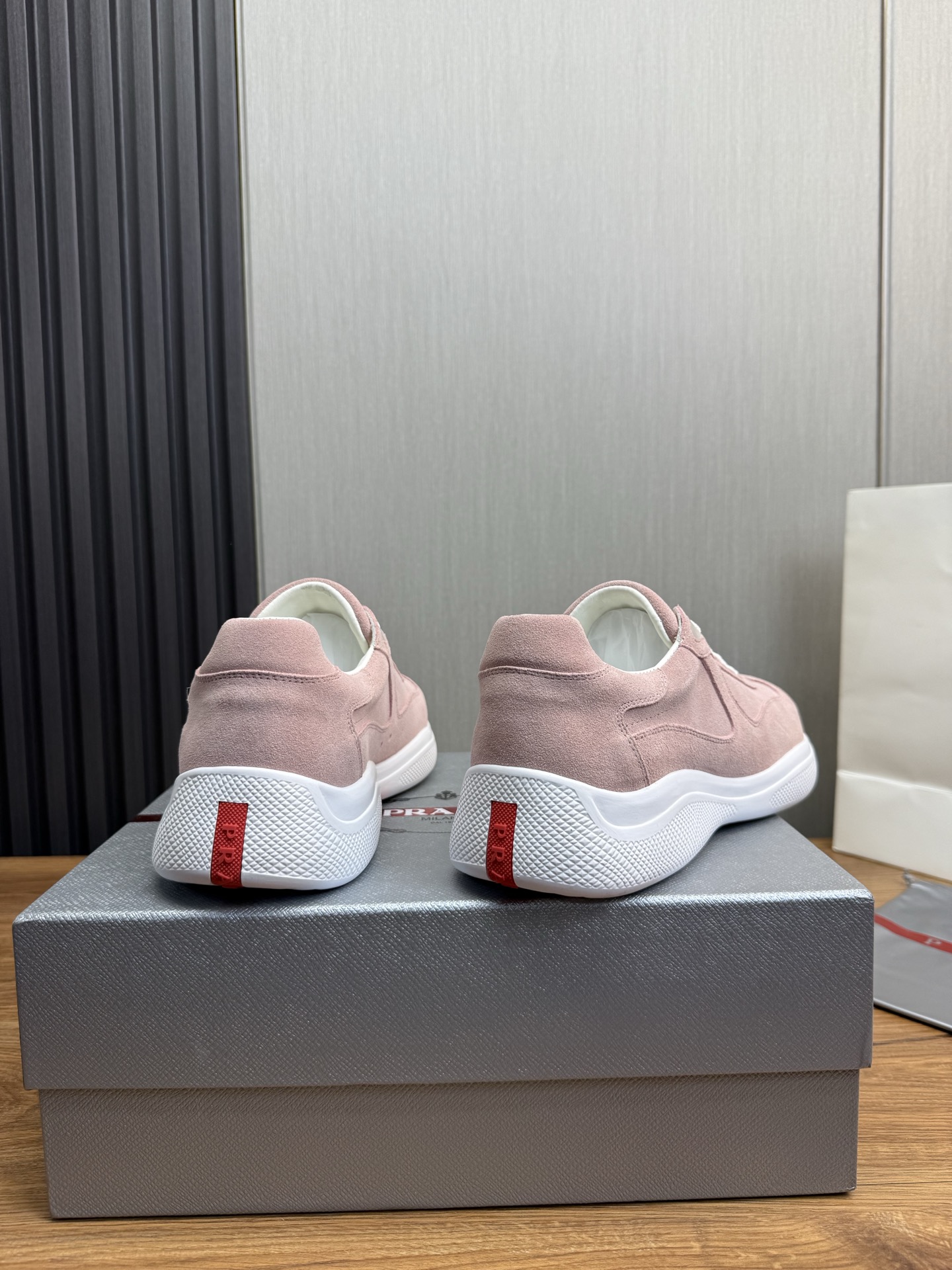 Prada Men's Pink Suede Sneakers, Classic Style, Sizes 38-44 6 i1742499105071 6557 0 7