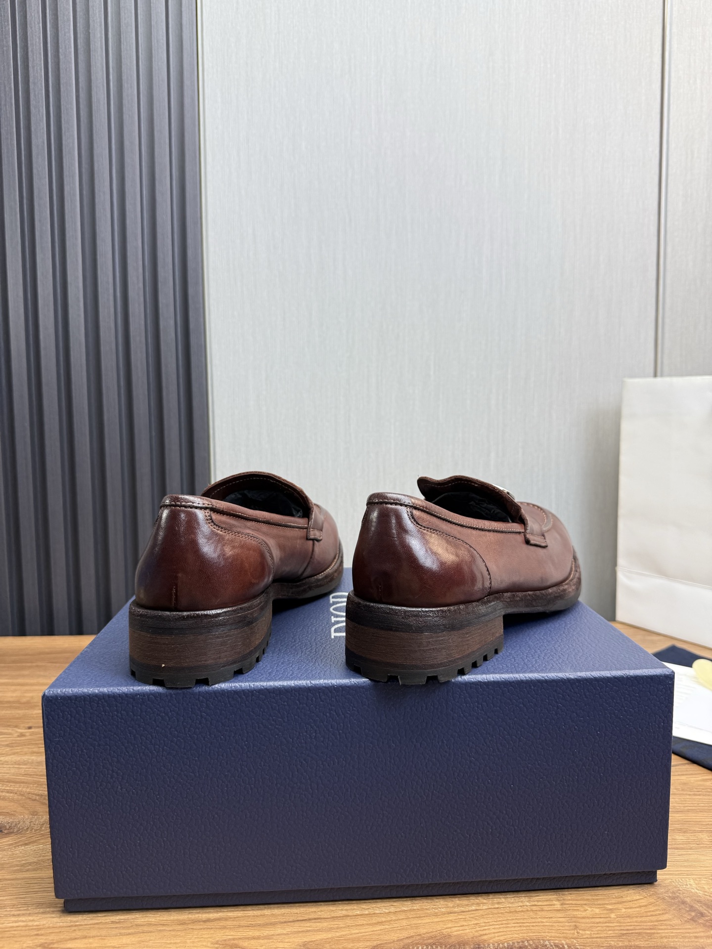 Dior Leather Brown Loafer with Metal CD Logo Buckle, Size 38-44 7 i1742754843892 9284 0 5