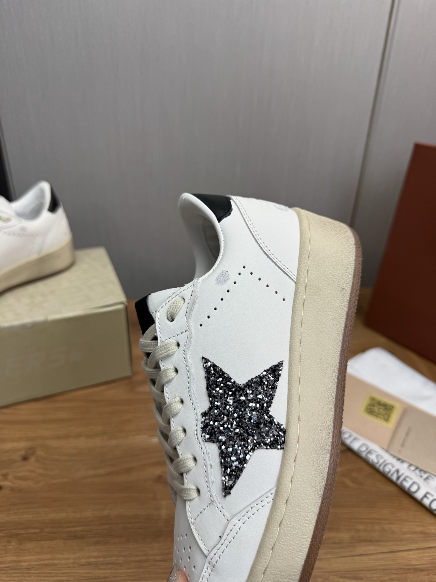 Golden Goose Ball Star Leather Sneakers with Glitter Star Patch 10 i1744141618911 9677 0 9