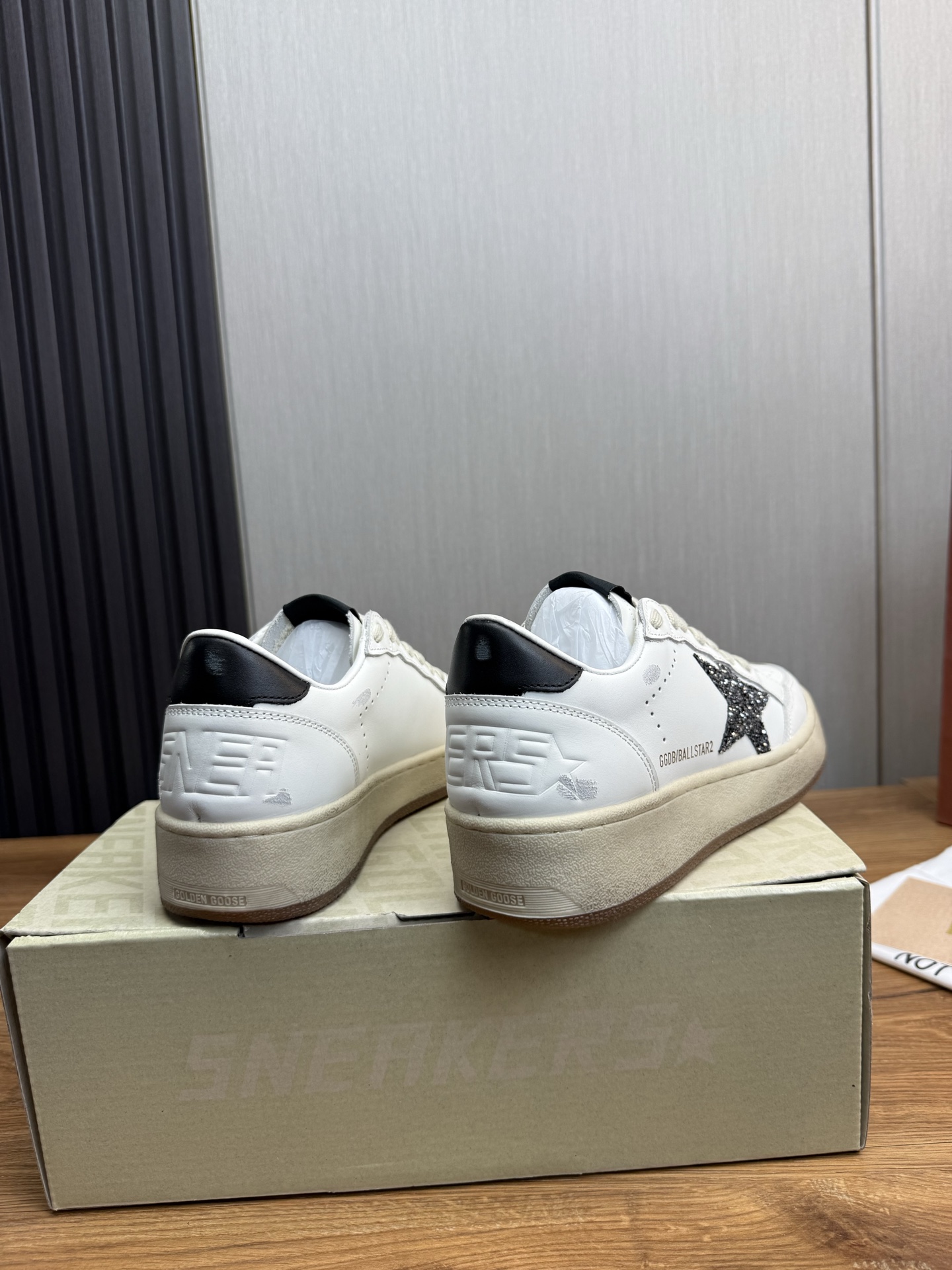 Golden Goose Ball Star Leather Sneakers with Glitter Star Patch 6 i1744141620044 200 0 7