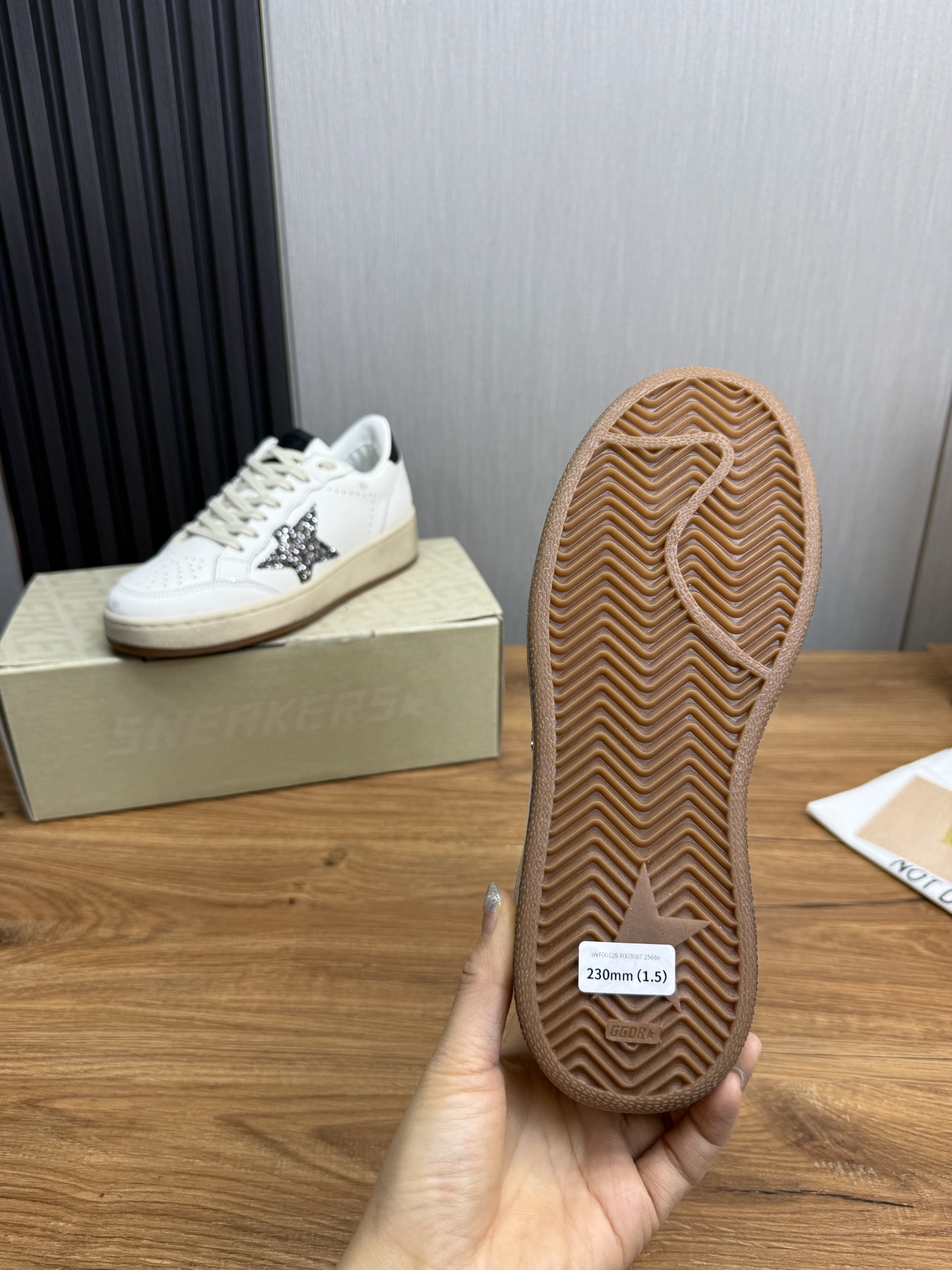 Golden Goose Ball Star Leather Sneakers with Glitter Star Patch 12 i1744141620129 3967 0 11