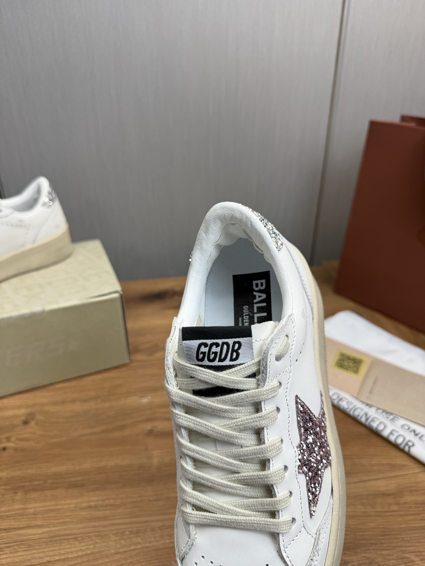 Golden Goose Ball Star Leather Sneaker with Glitter Star Patch 11 i1744141662625 7558 0 10