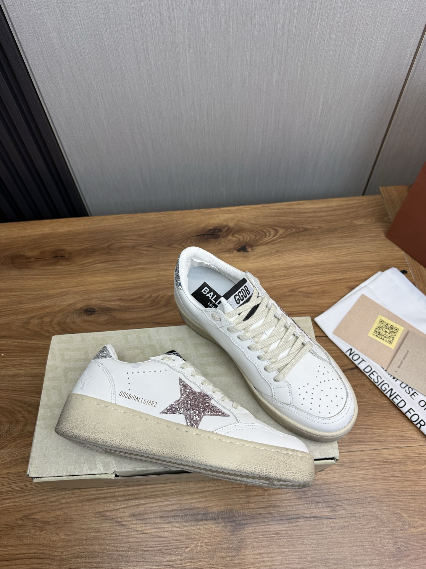 Golden Goose Ball Star Leather Sneaker with Glitter Star Patch 7 i1744141663852 662 0 5