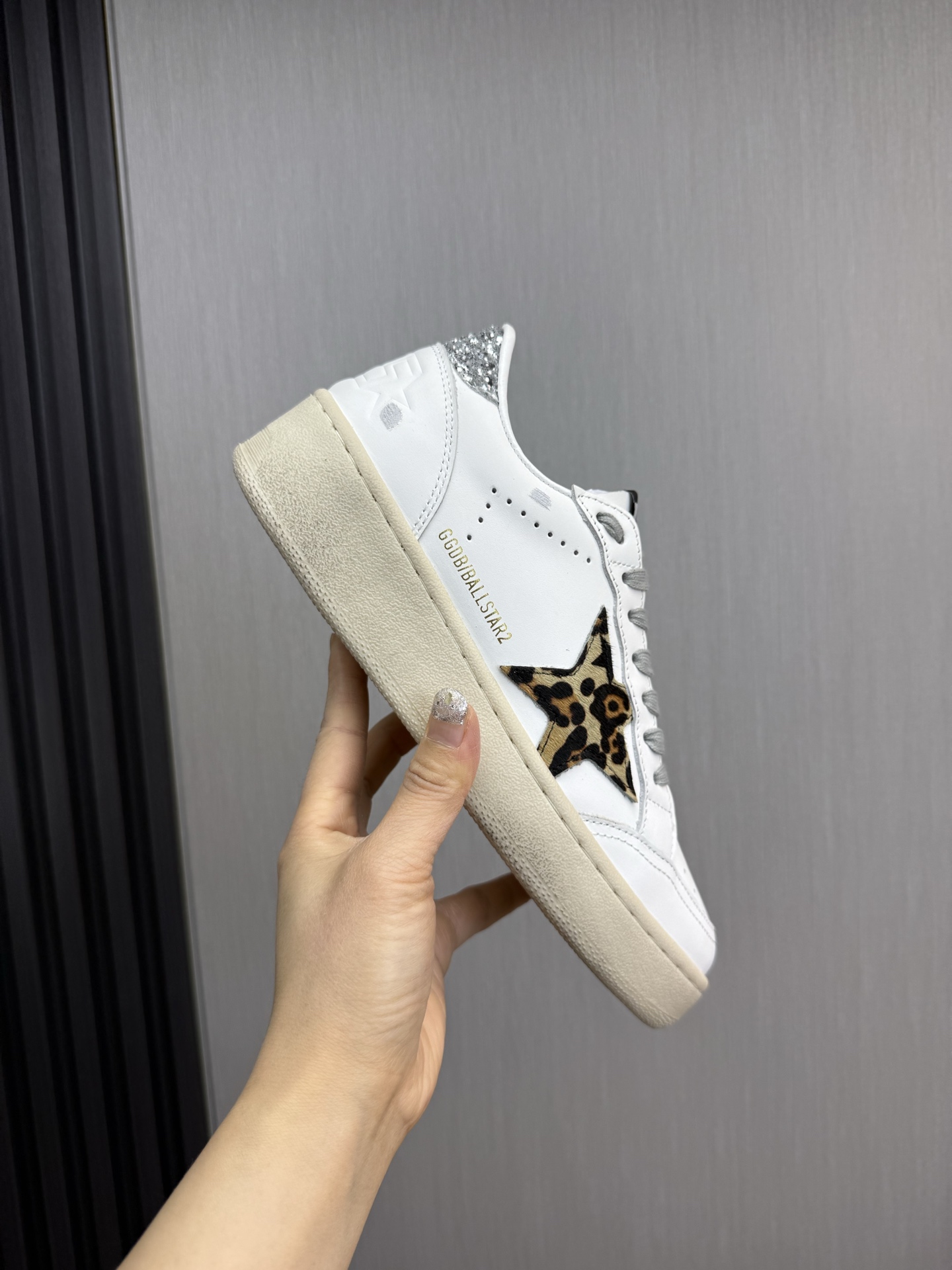 Golden Goose White Leather Sneakers with Leopard Star Patch 8 i1744142060643 8710 0 1