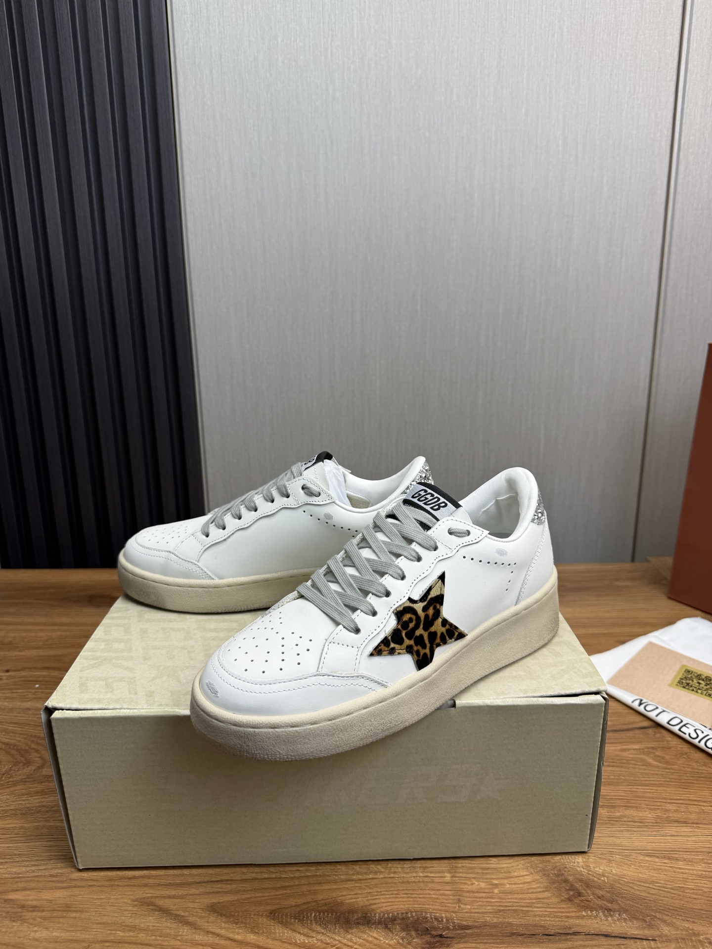 Golden Goose White Leather Sneakers with Leopard Star Patch 4 i1744142061489 1240 0 4