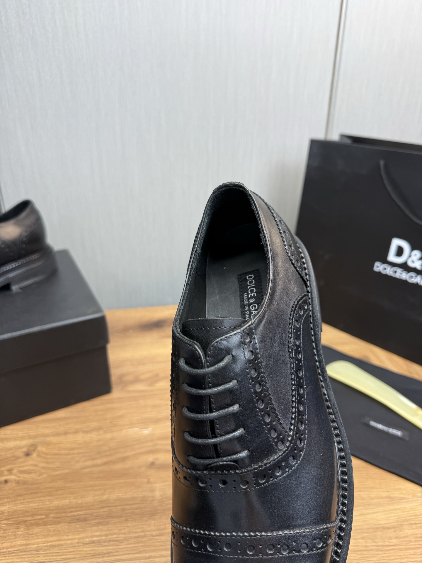 Dolce & Gabbana Men's Black Leather Oxford Dress Shoes, Sizes 39-44 11 i1744228874579 7119 0 11